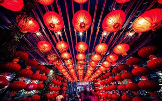 Chinatown, Sydney streets decorated for Lunar New Year