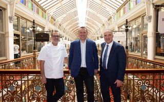 Nino Zoccali, Steve Kamper and Paul Nicolaou in the Strand Arcade