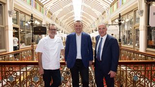 Nino Zoccali, Steve Kamper and Paul Nicolaou in the Strand Arcade