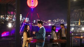 Visitors enjoy Vivid Sydney