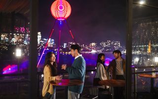 Visitors enjoy Vivid Sydney