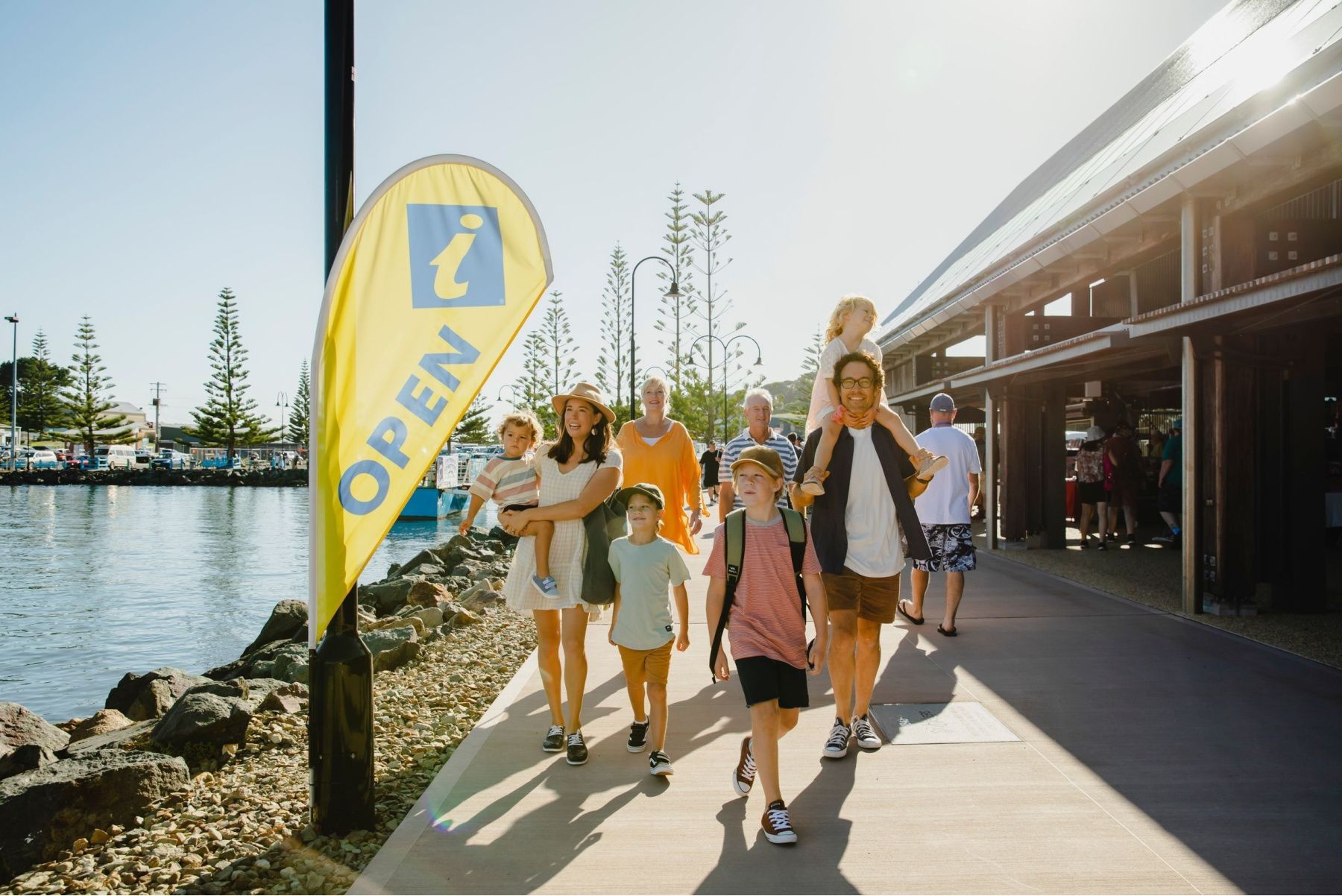 Cruise visitors to Eden Wharf