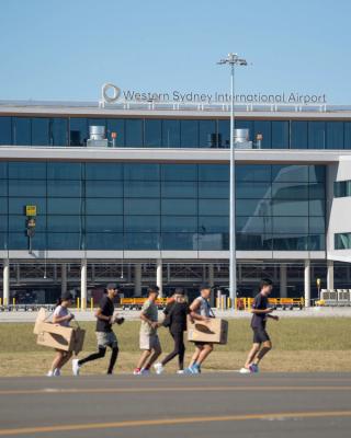 Runners at Western Sydney International Airport