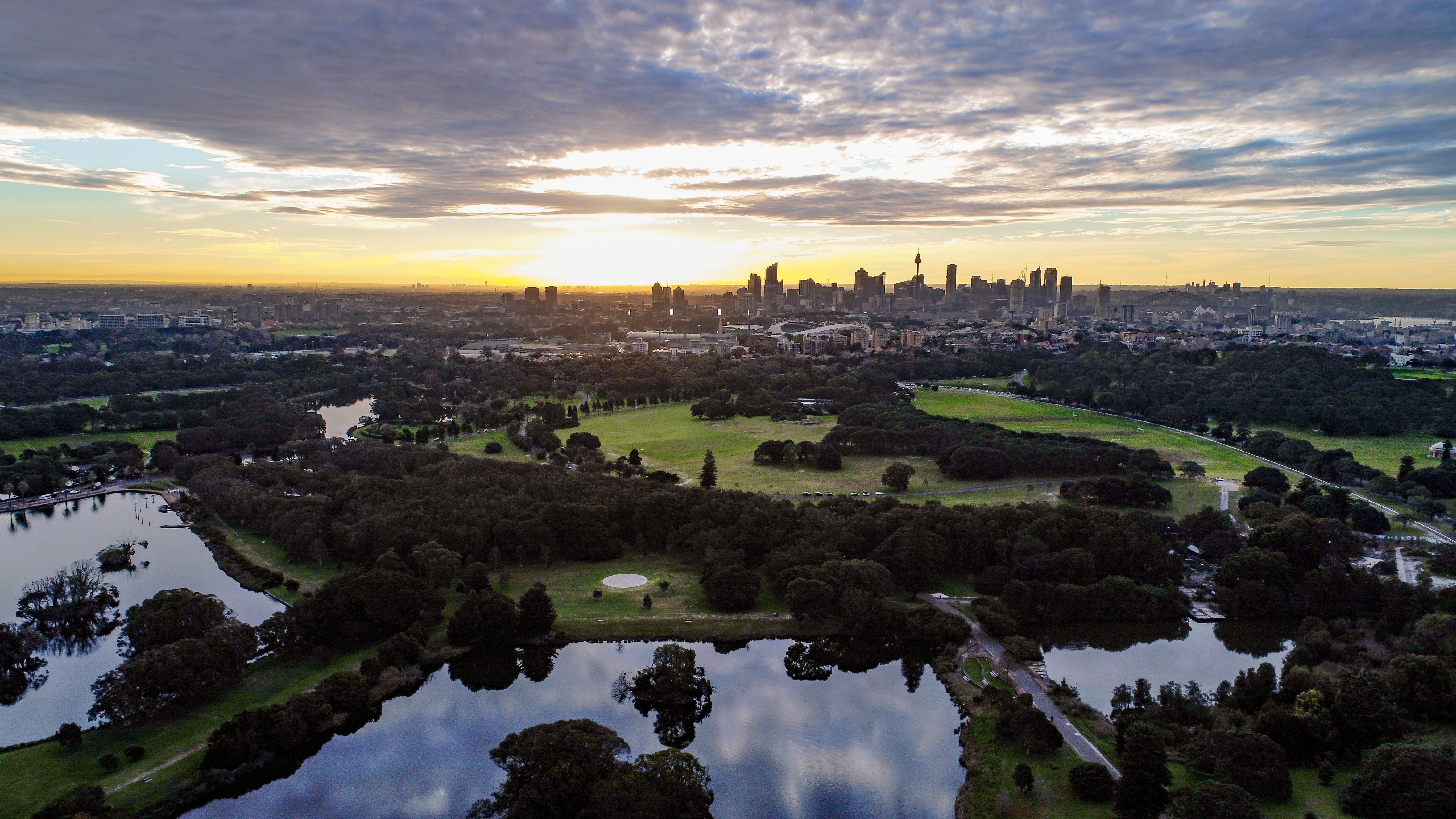 Aerial view of Centennial Parklands