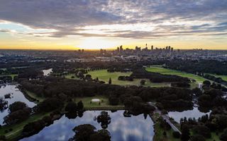 Aerial view of Centennial Parklands