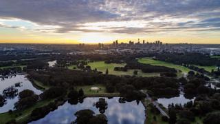 Aerial view of Centennial Parklands