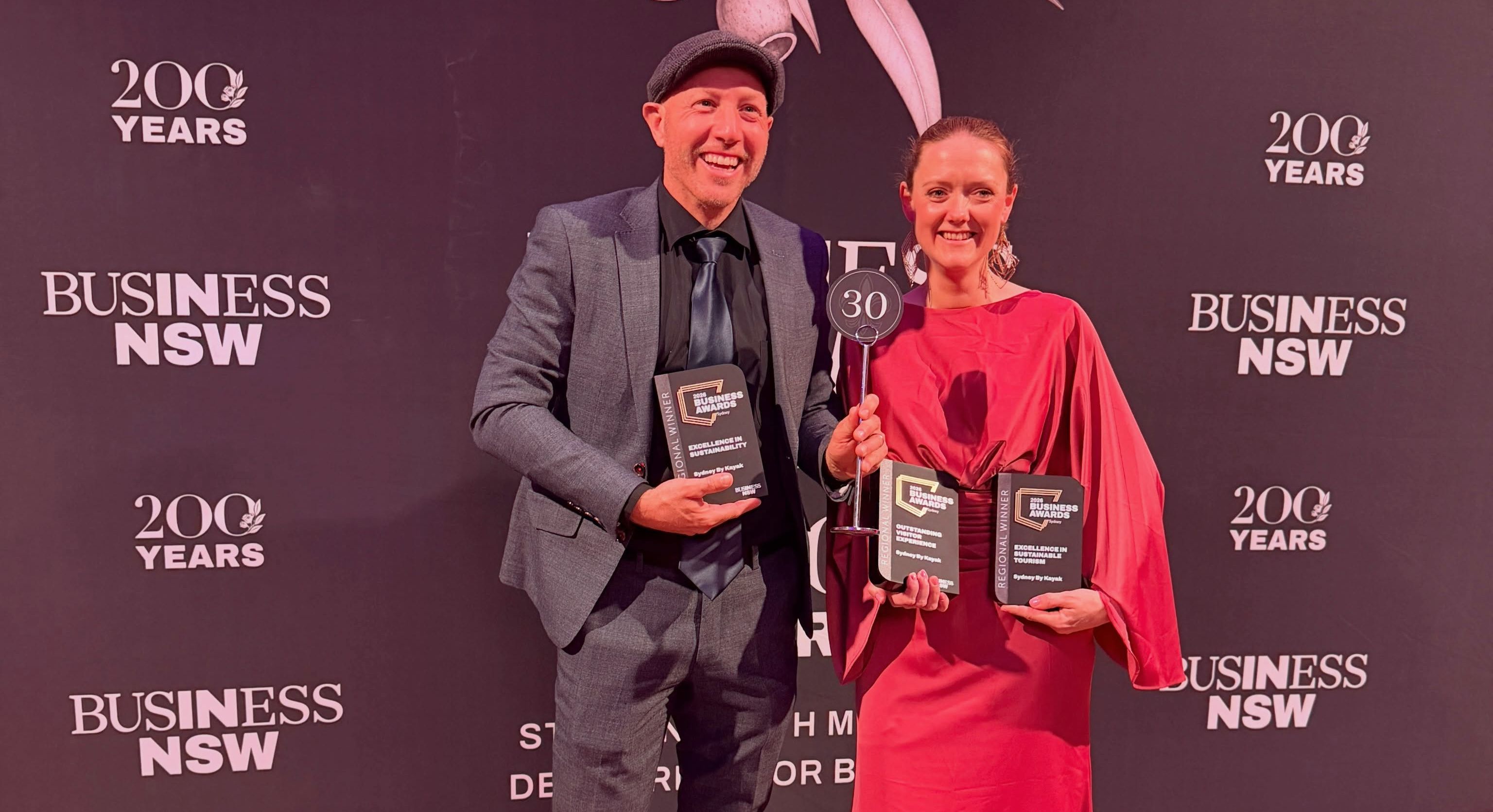 Sydney by Kayak accepts award at Business NSW event