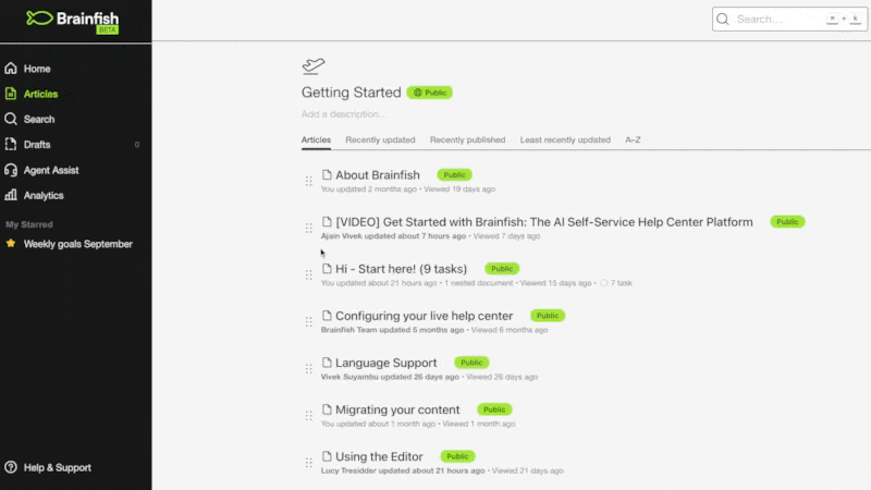 Content Reordering