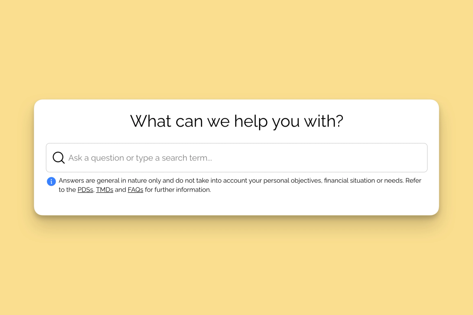 Financial Services Support, Search Bar Supporting Text, and Zendesk Import Cleanup