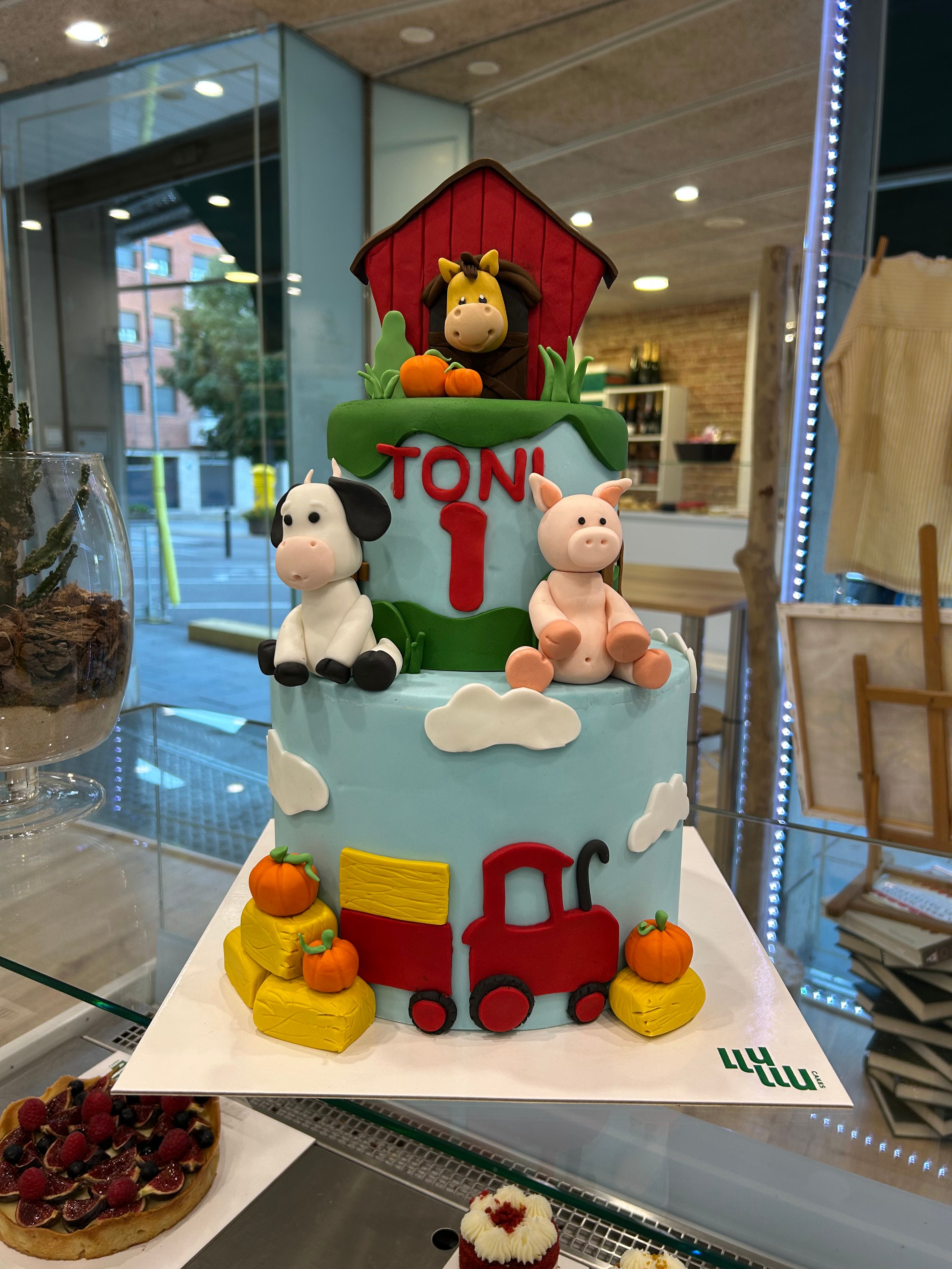 Pastel granja