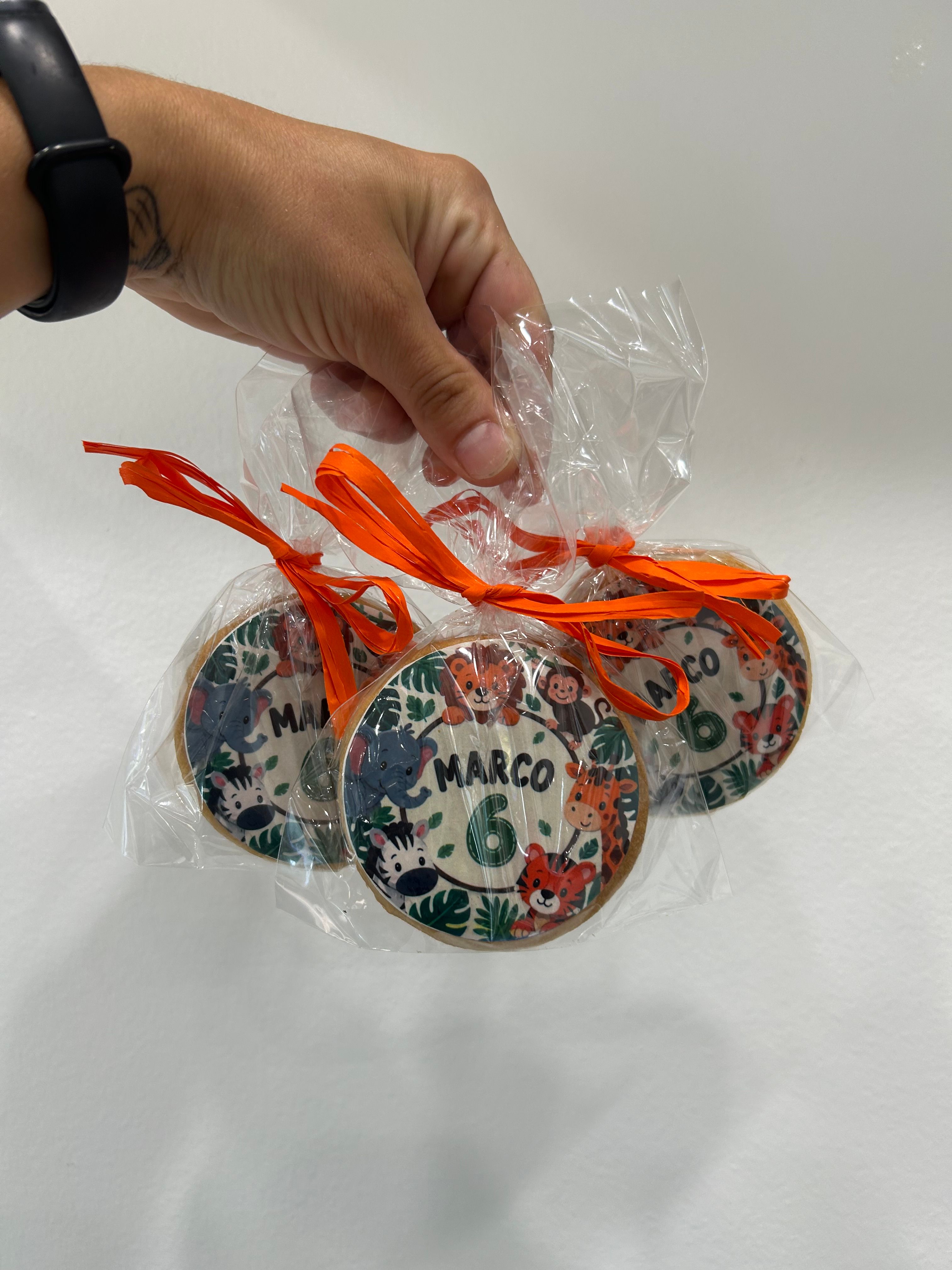 Galleta personalizadas niño animales 6 nombre