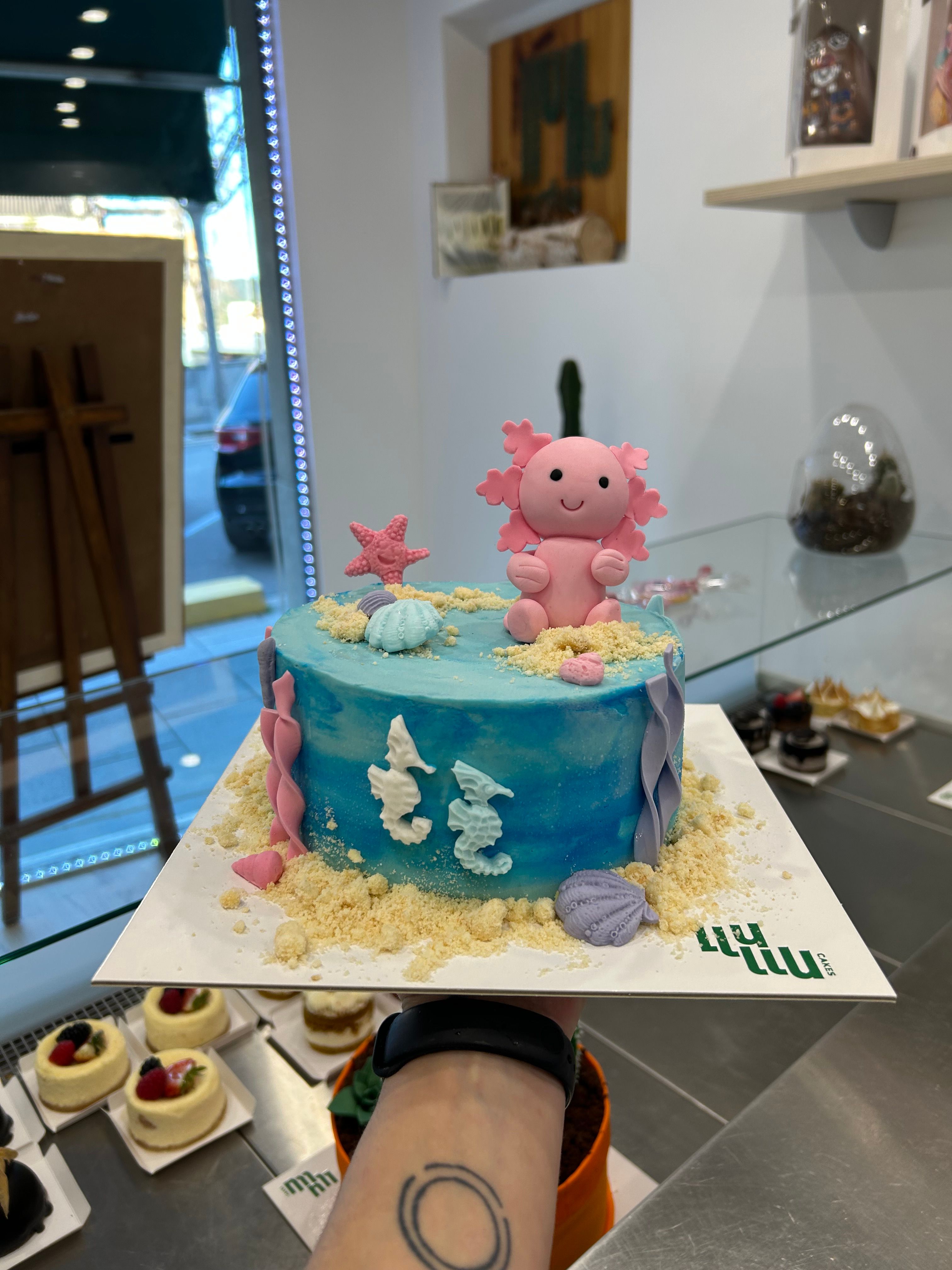 Pastel bajo del mar 