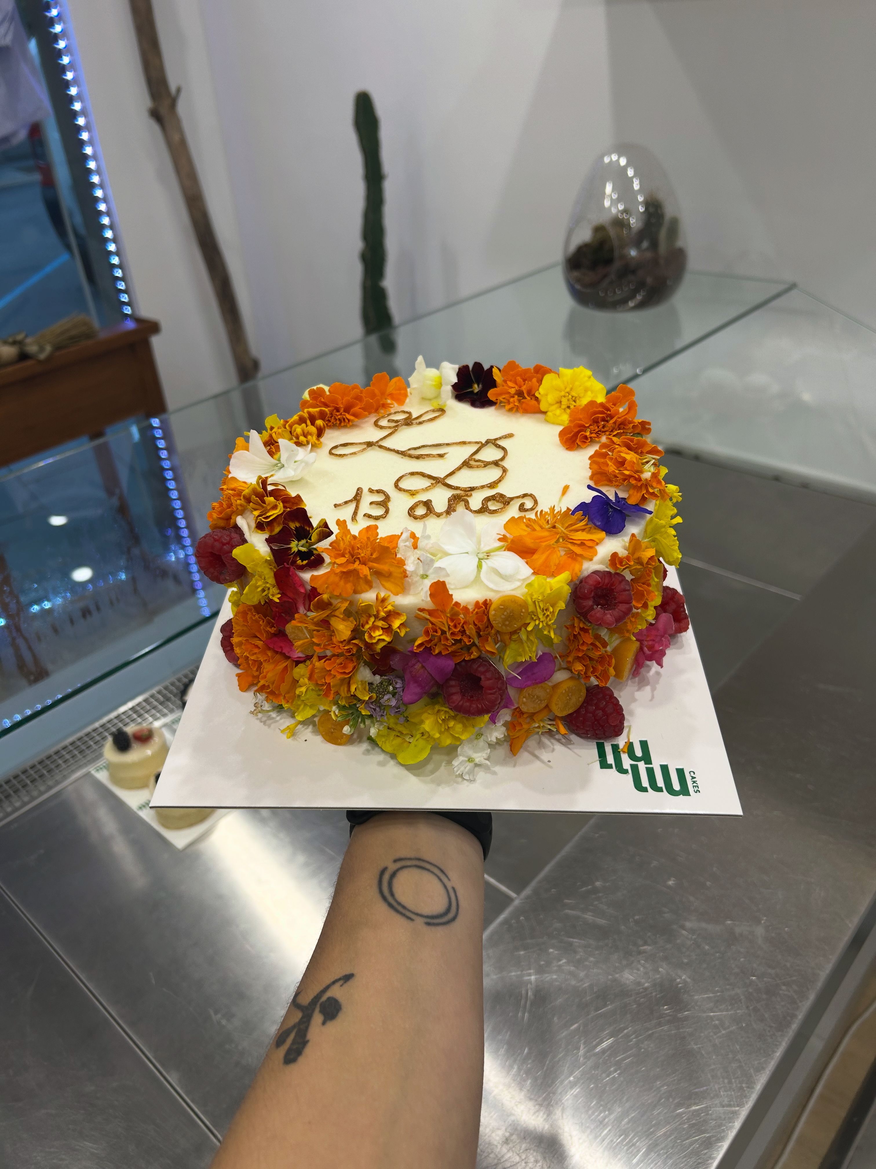 Pastel flores