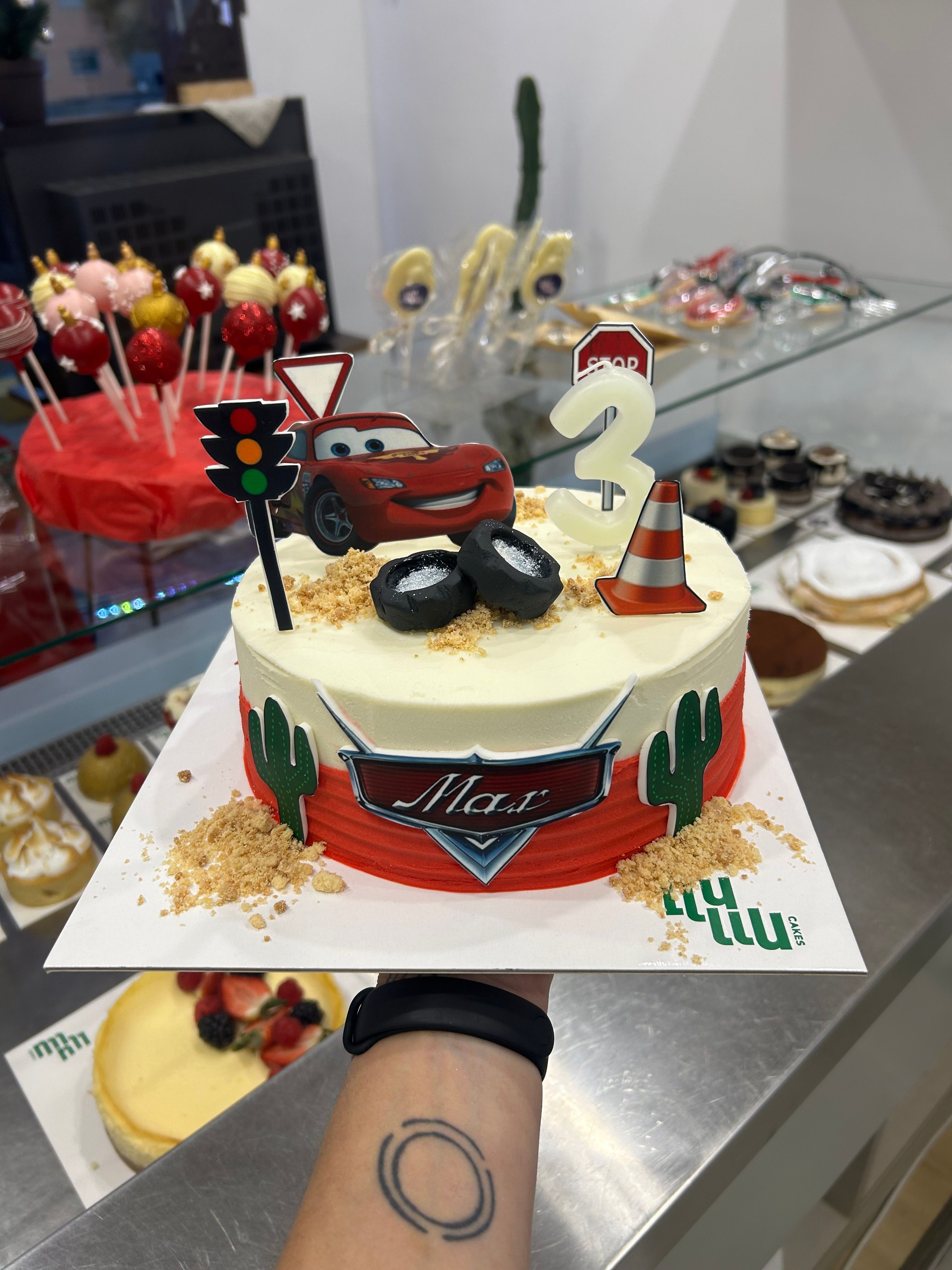Pastel cars cotches infantil 3 años