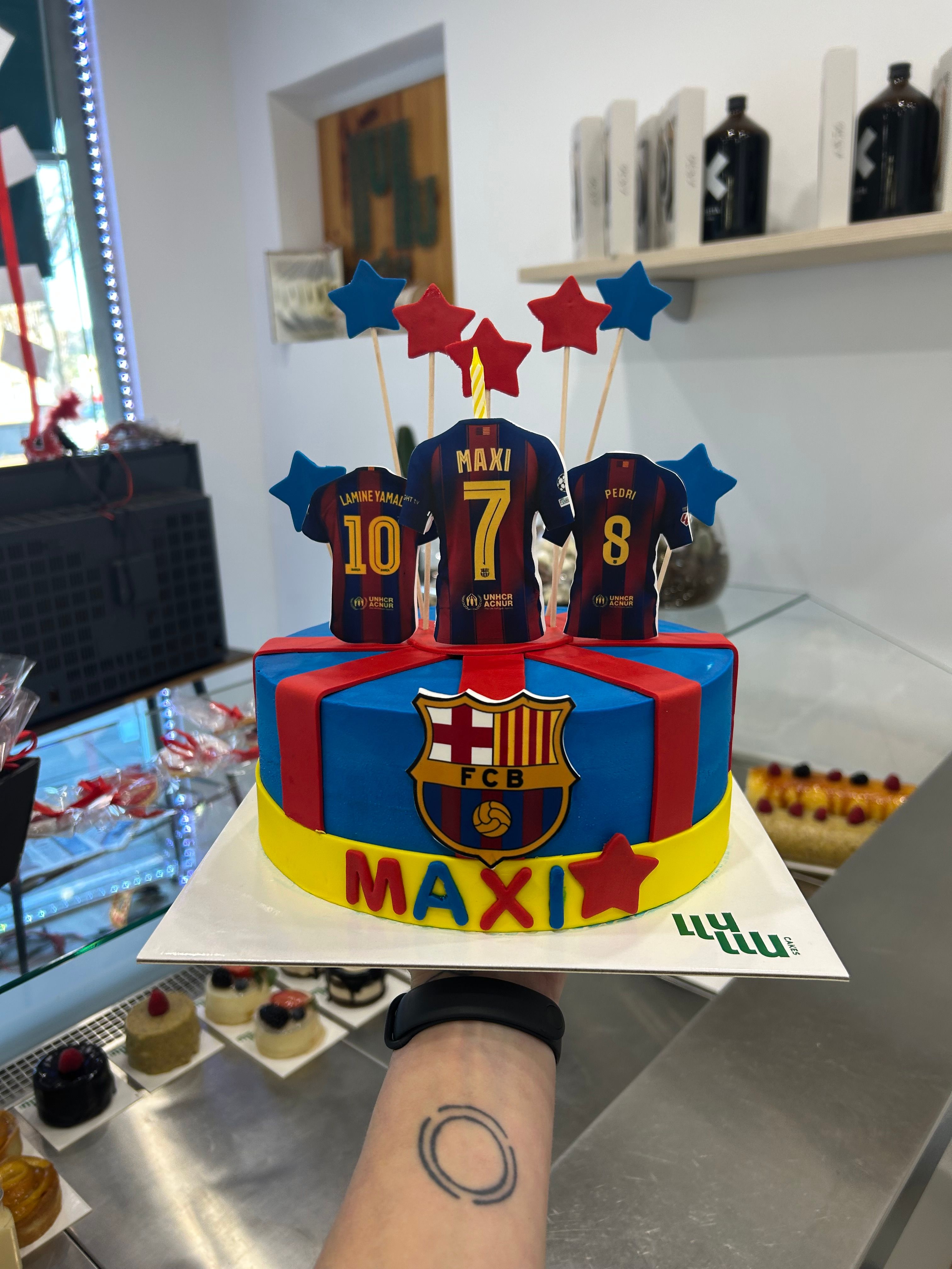 Pastel barça fcb infantil camisetas blau grana 