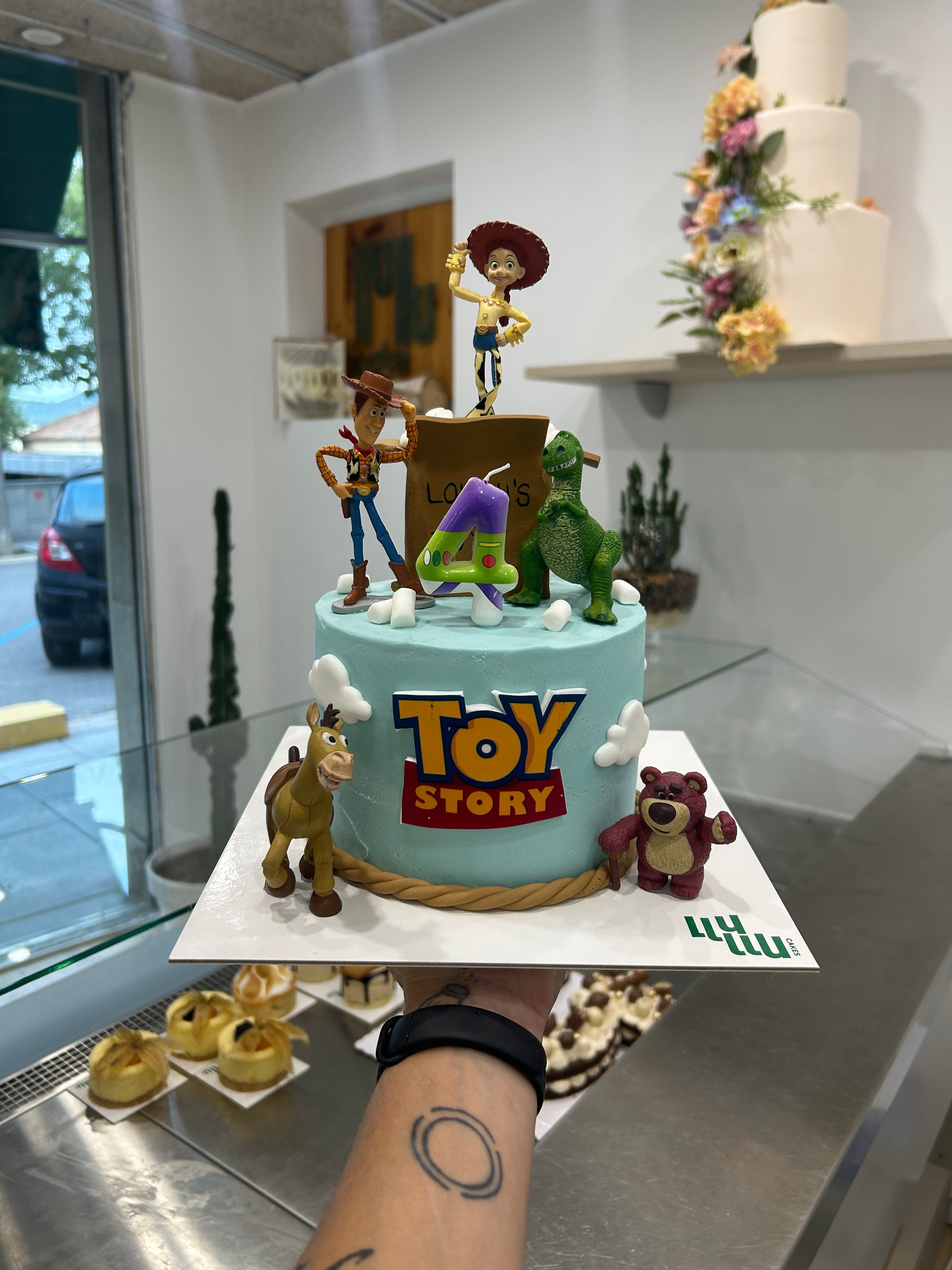 Pastel toy story 4 años infantil azul personalizado