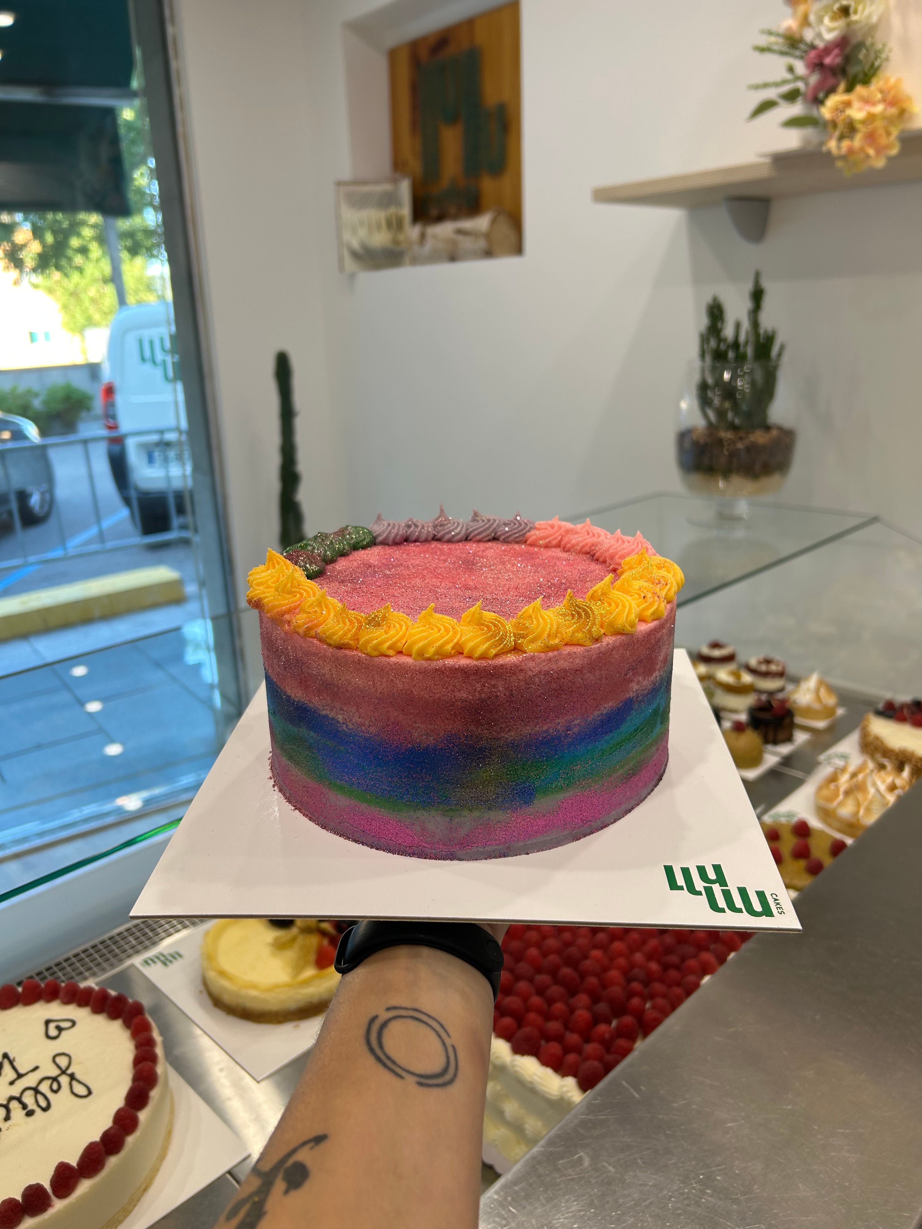 Pastel colores porpurina