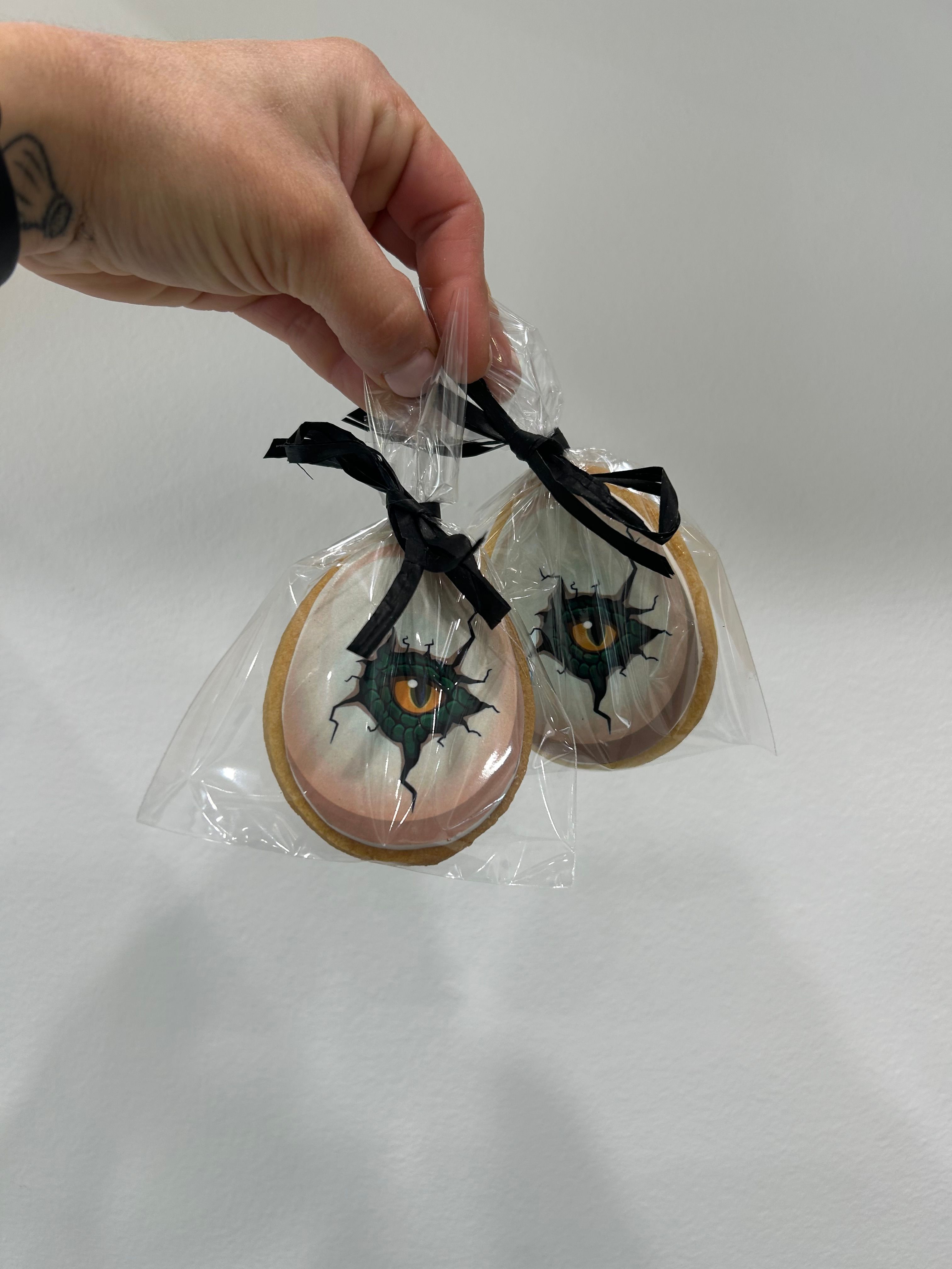 Galleta jurasic park personalizada huebo ojo