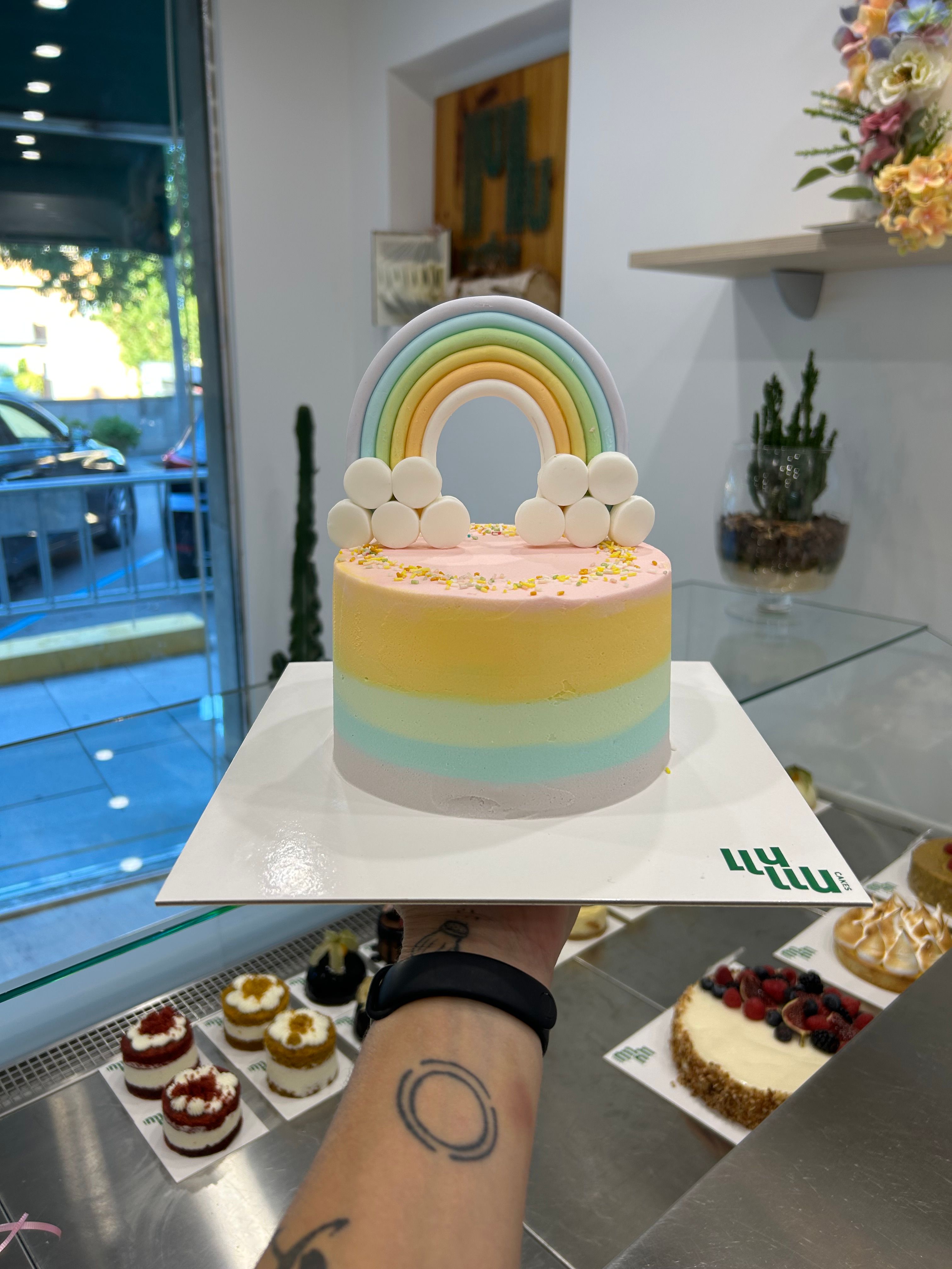 Pastel arcoiris infantil
