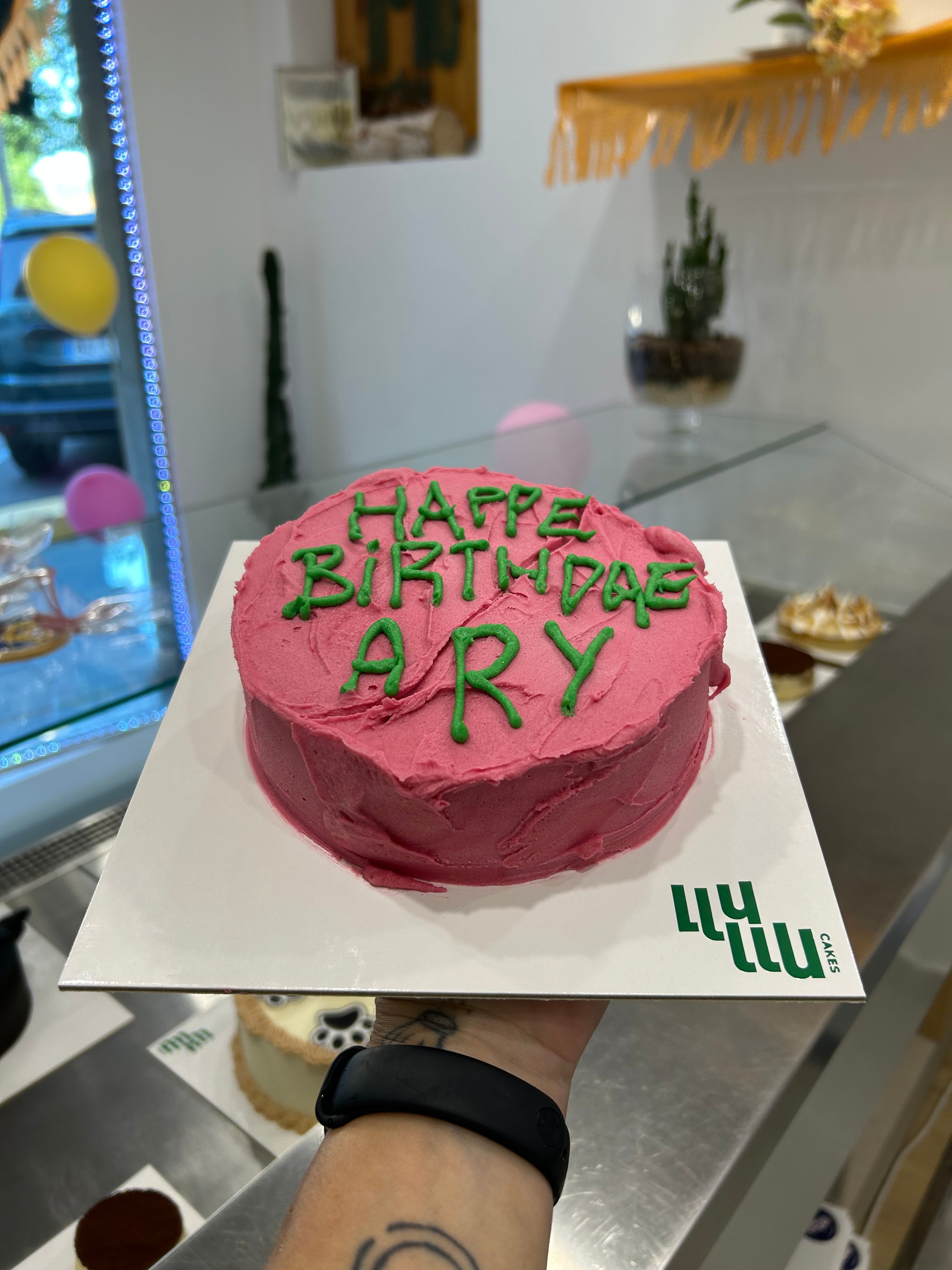 Pastel harry potter rosa verde