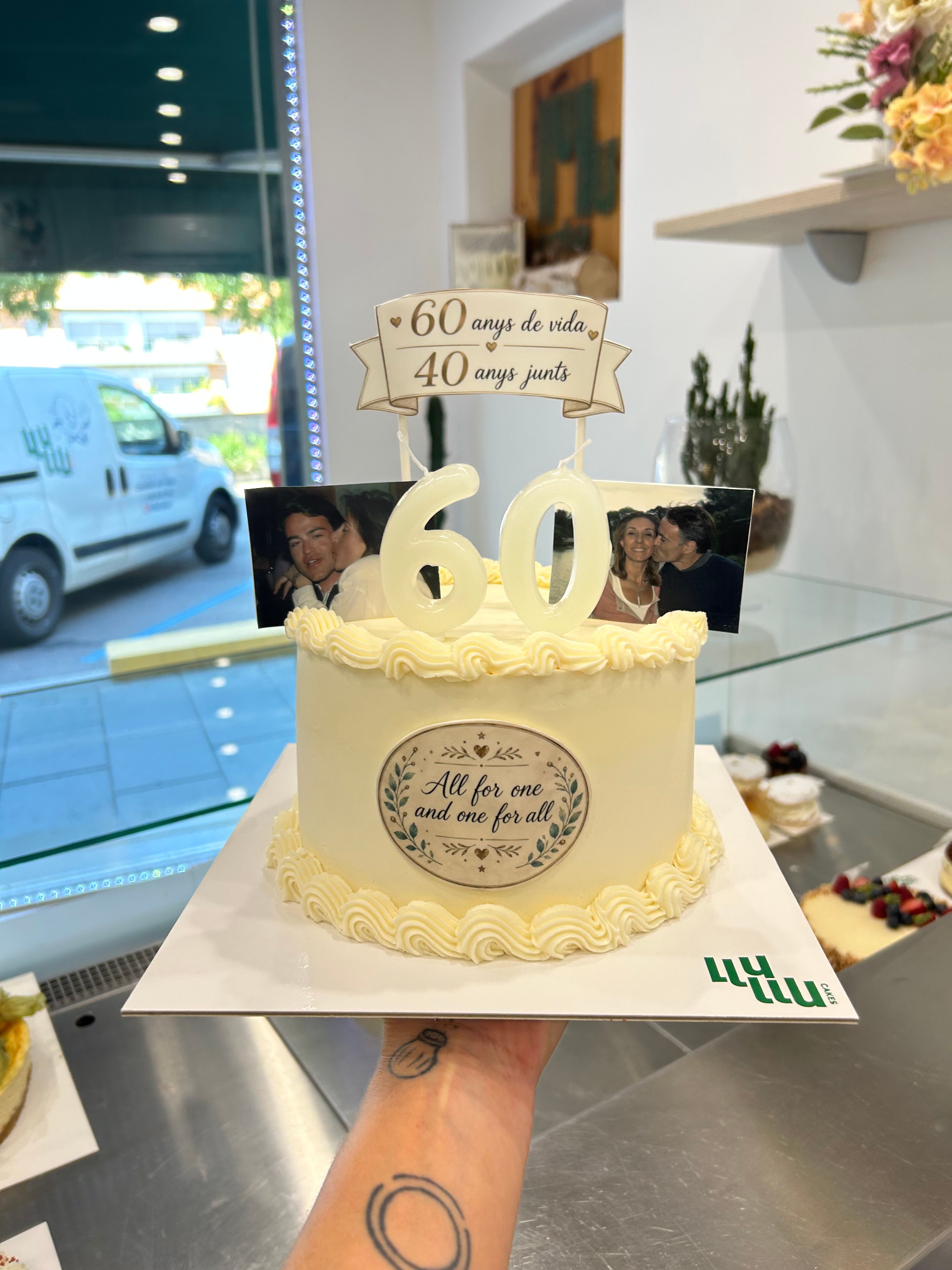 Pastel 60 años casados