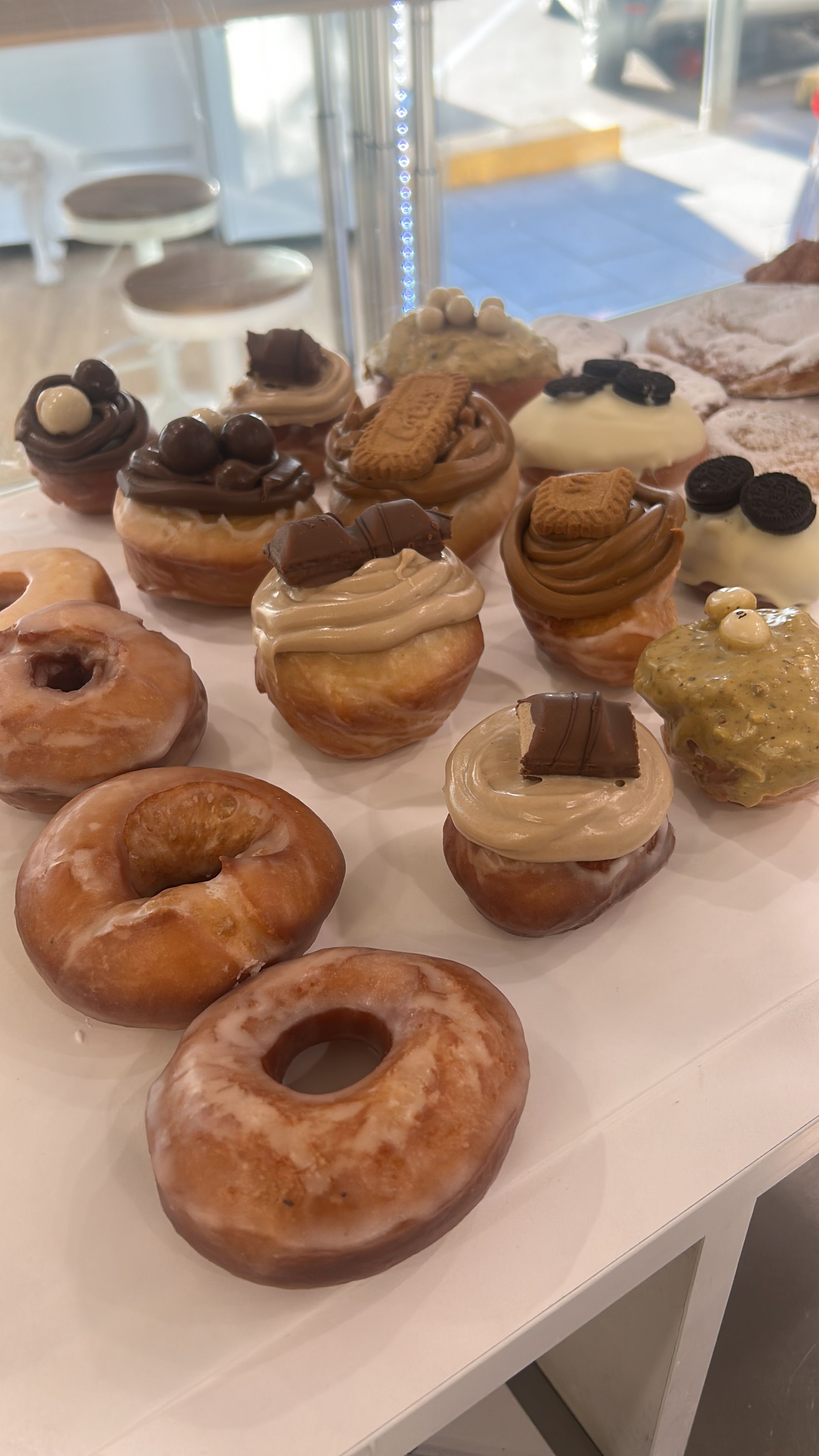 Donuts rellenos kinder pistacho nutella