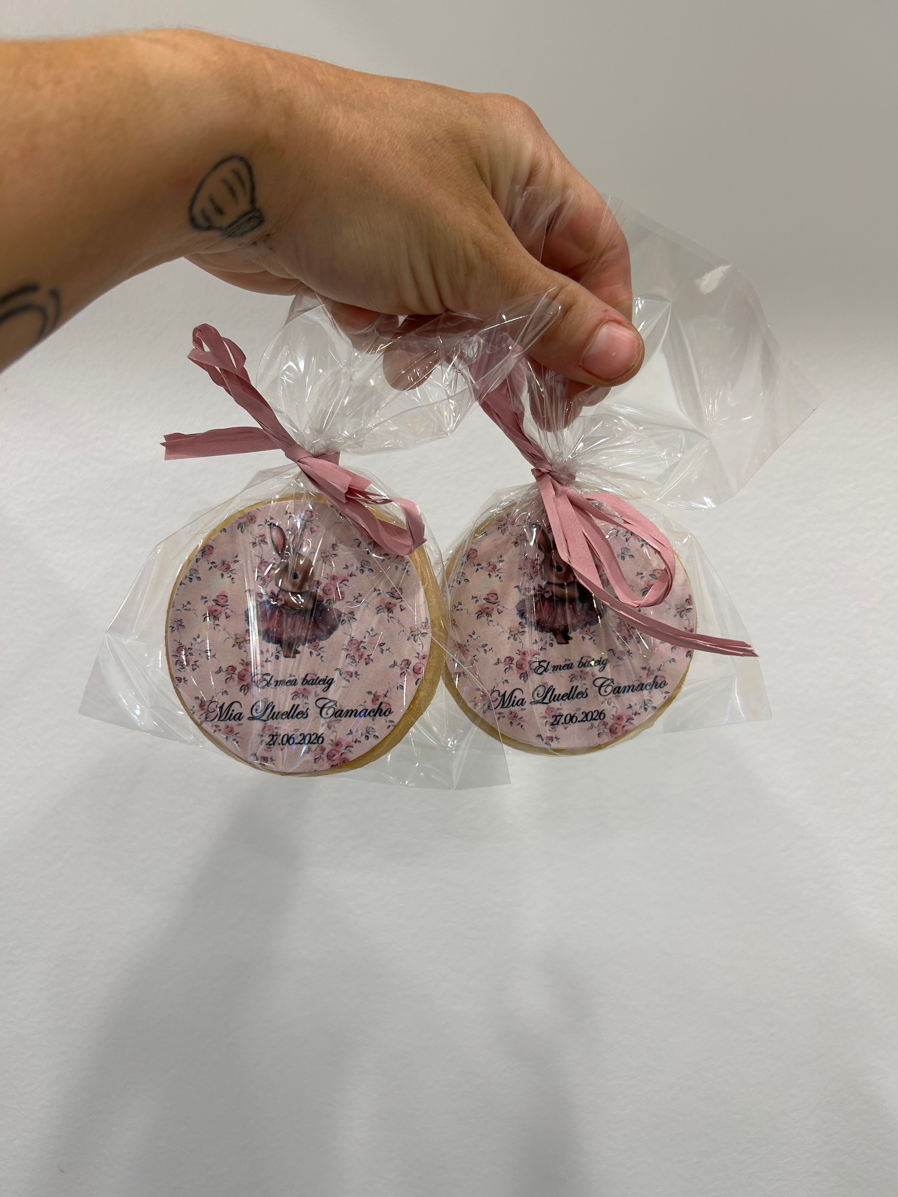 Galletas bautizo Mia niña rosa
