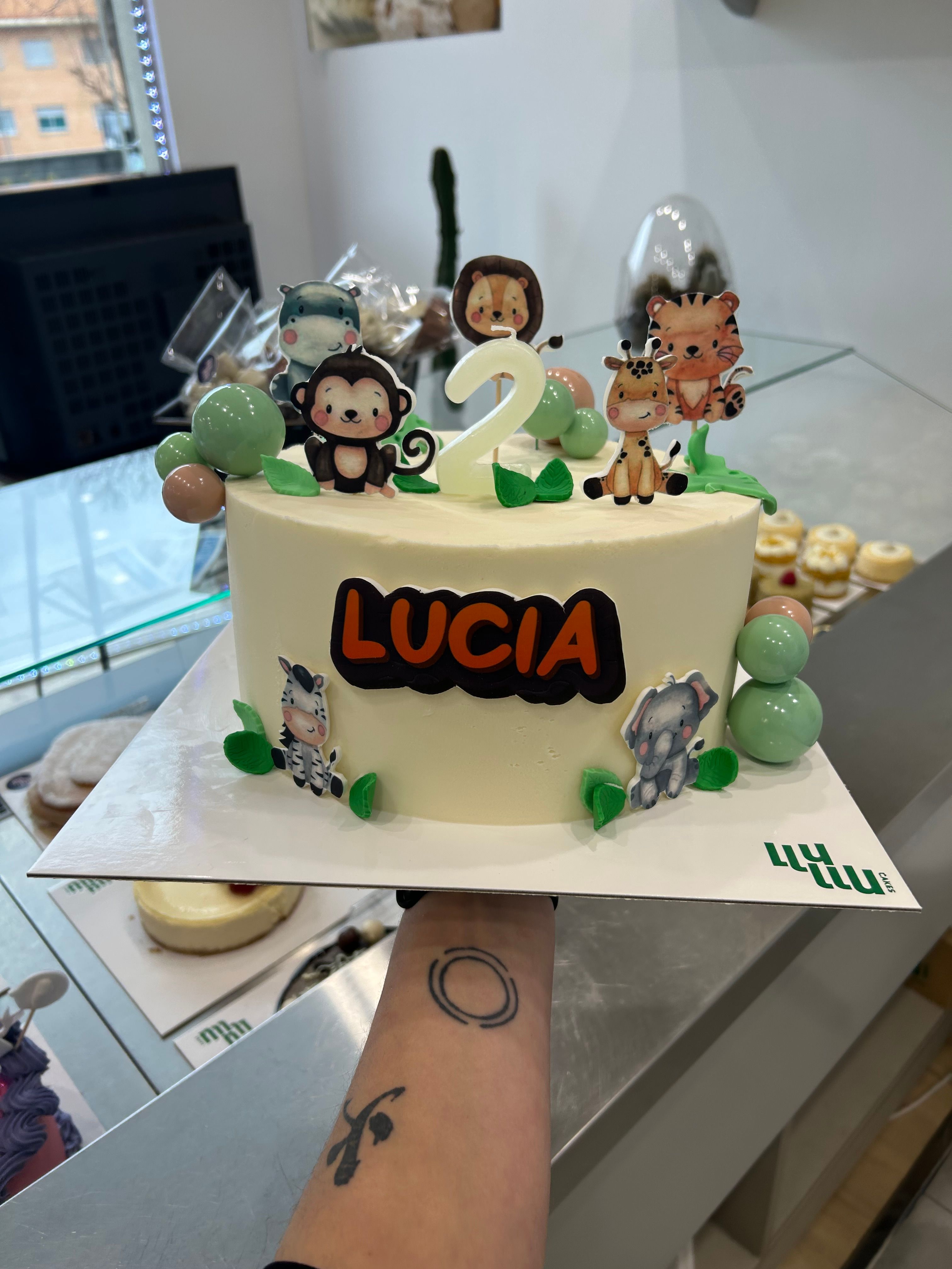 Pasten animalitos lucia 2 añis señva mono jirafa 