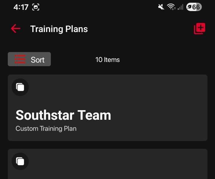 See New Training Plan