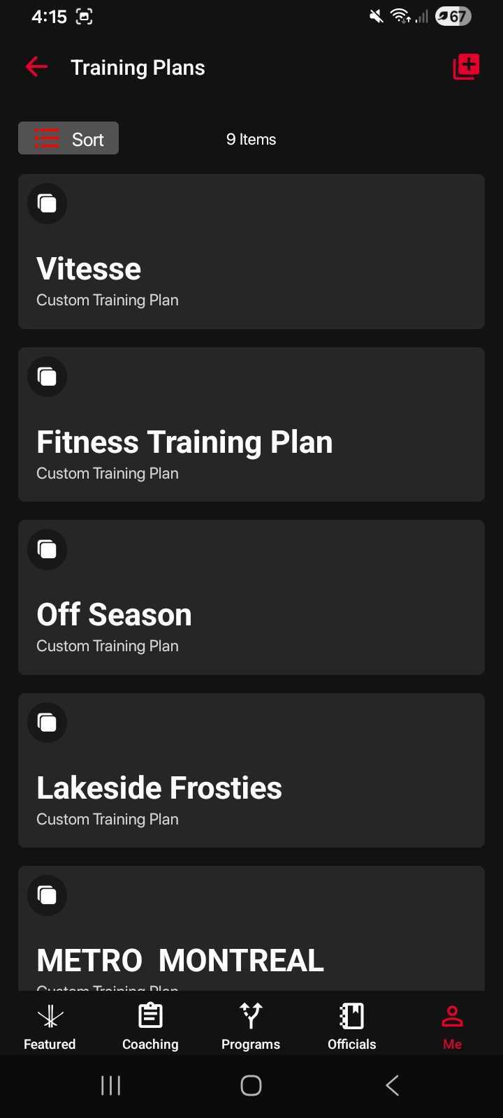 Training Plans