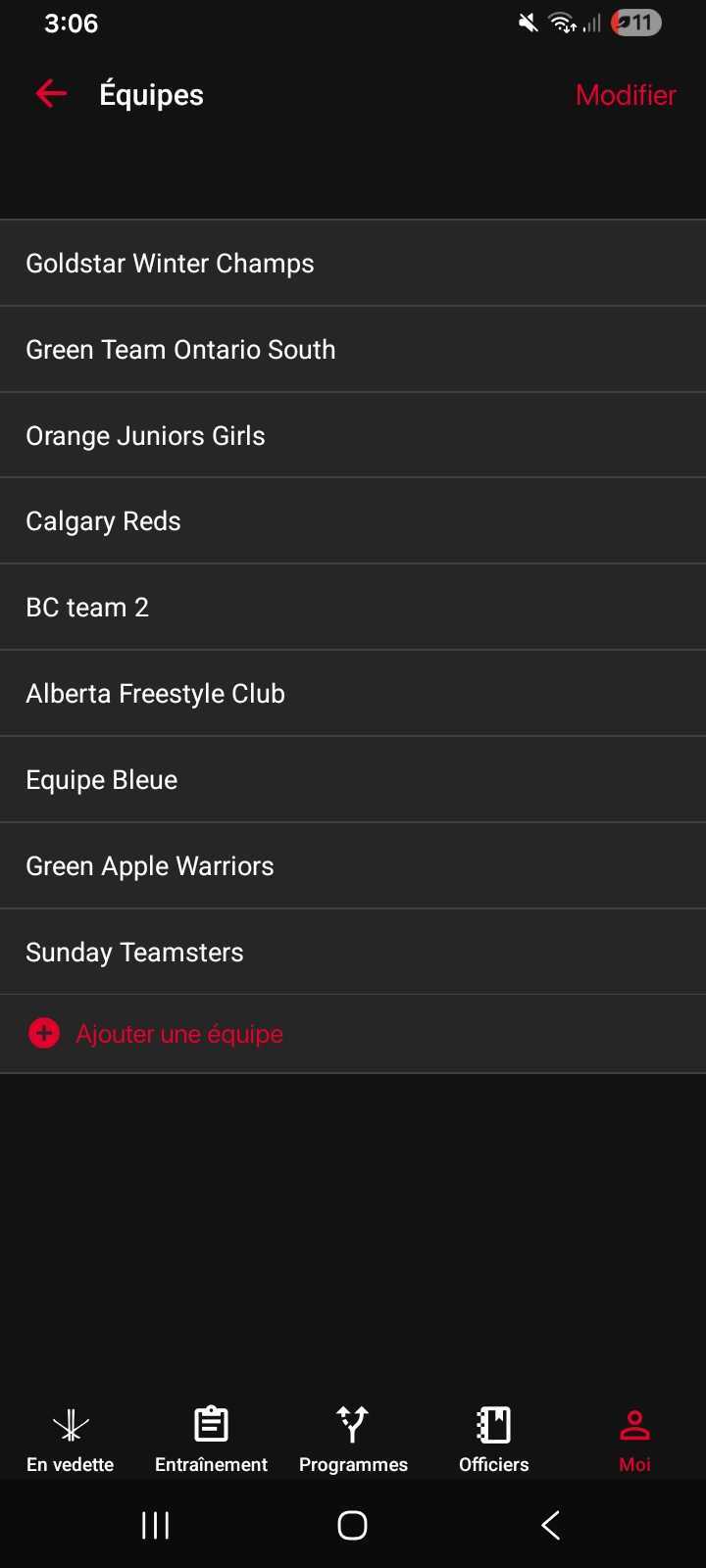 Choisissez l’équipe