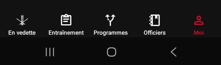 la barre de navigation en bas