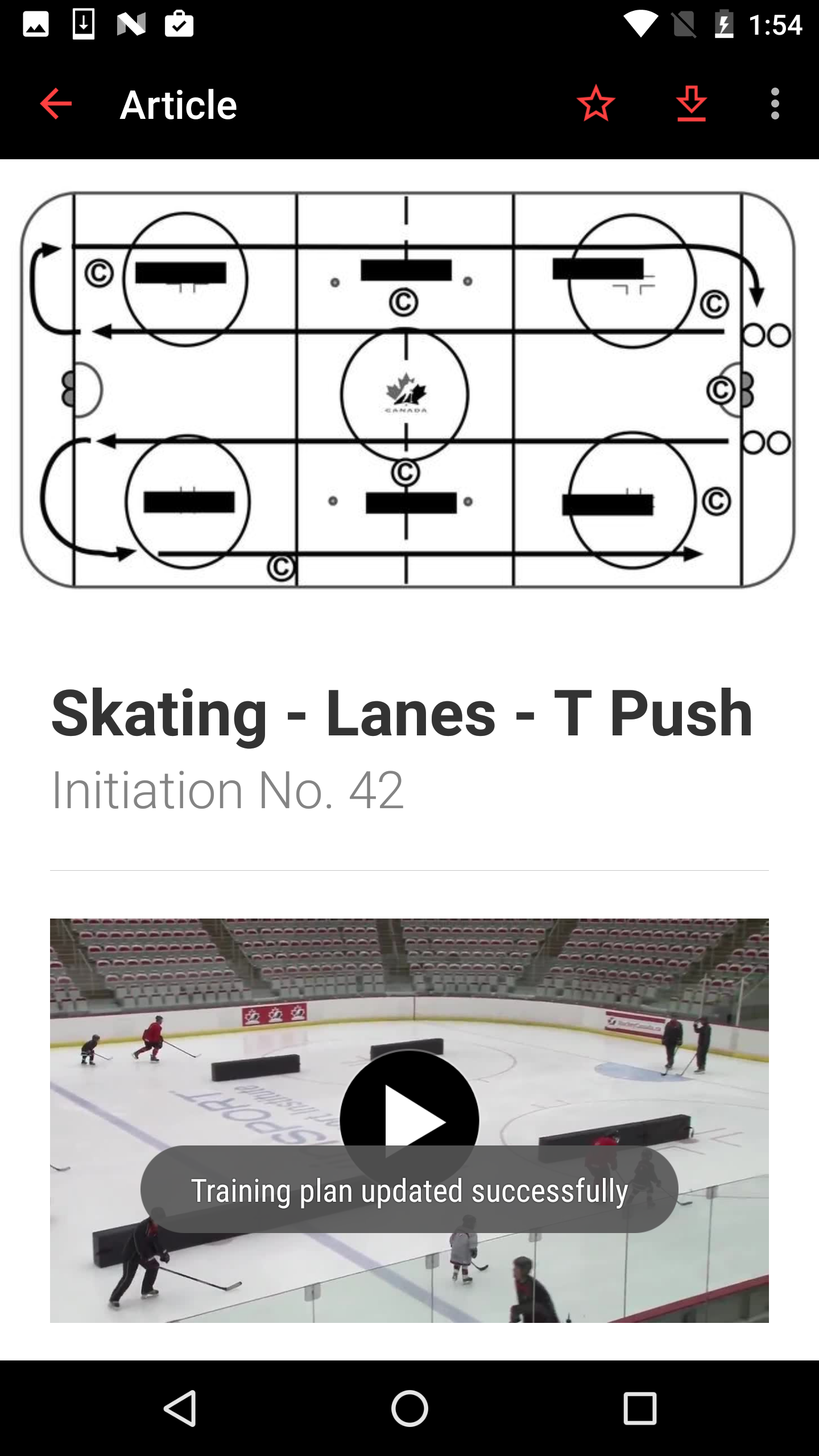 Voir le nouveau plan d'entraînement