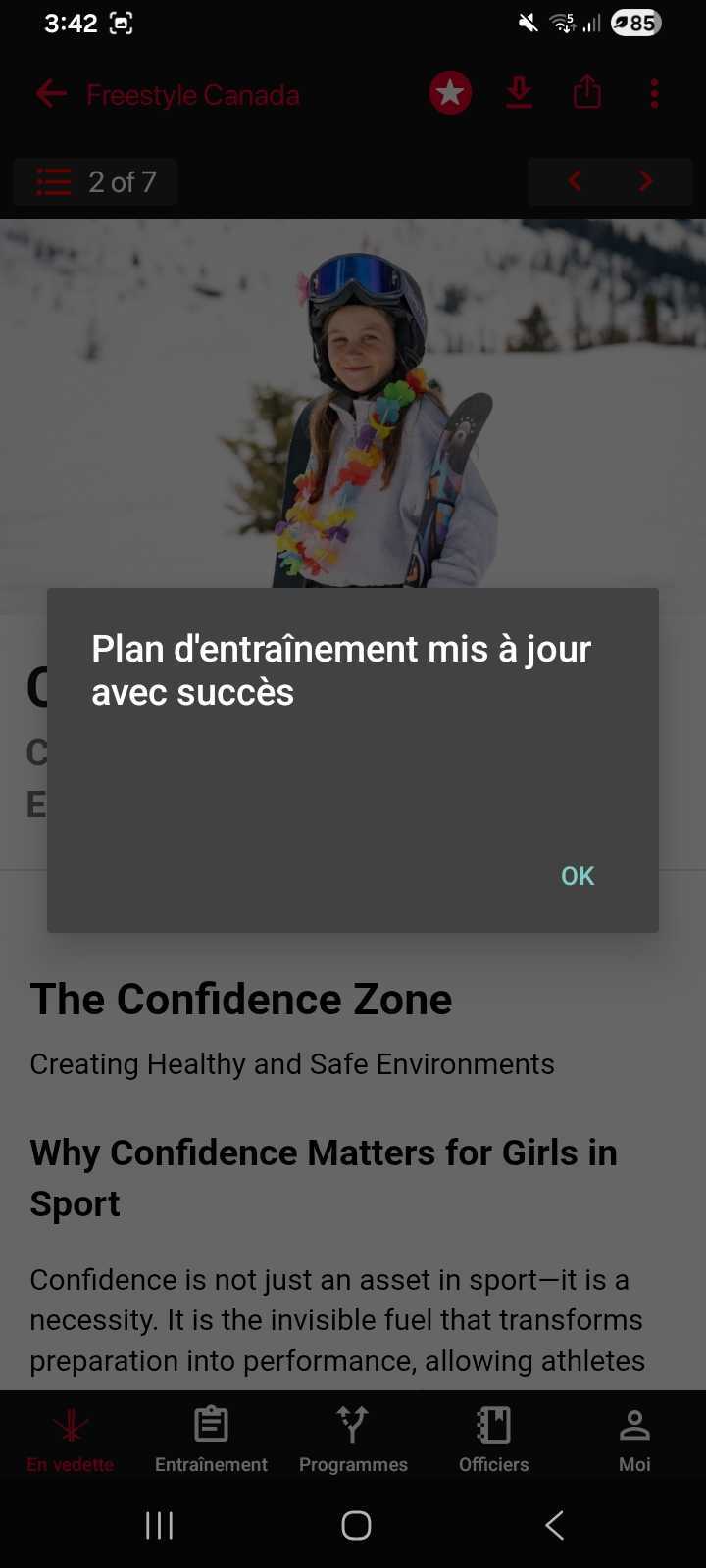 Ajouter au plan d’entraînement