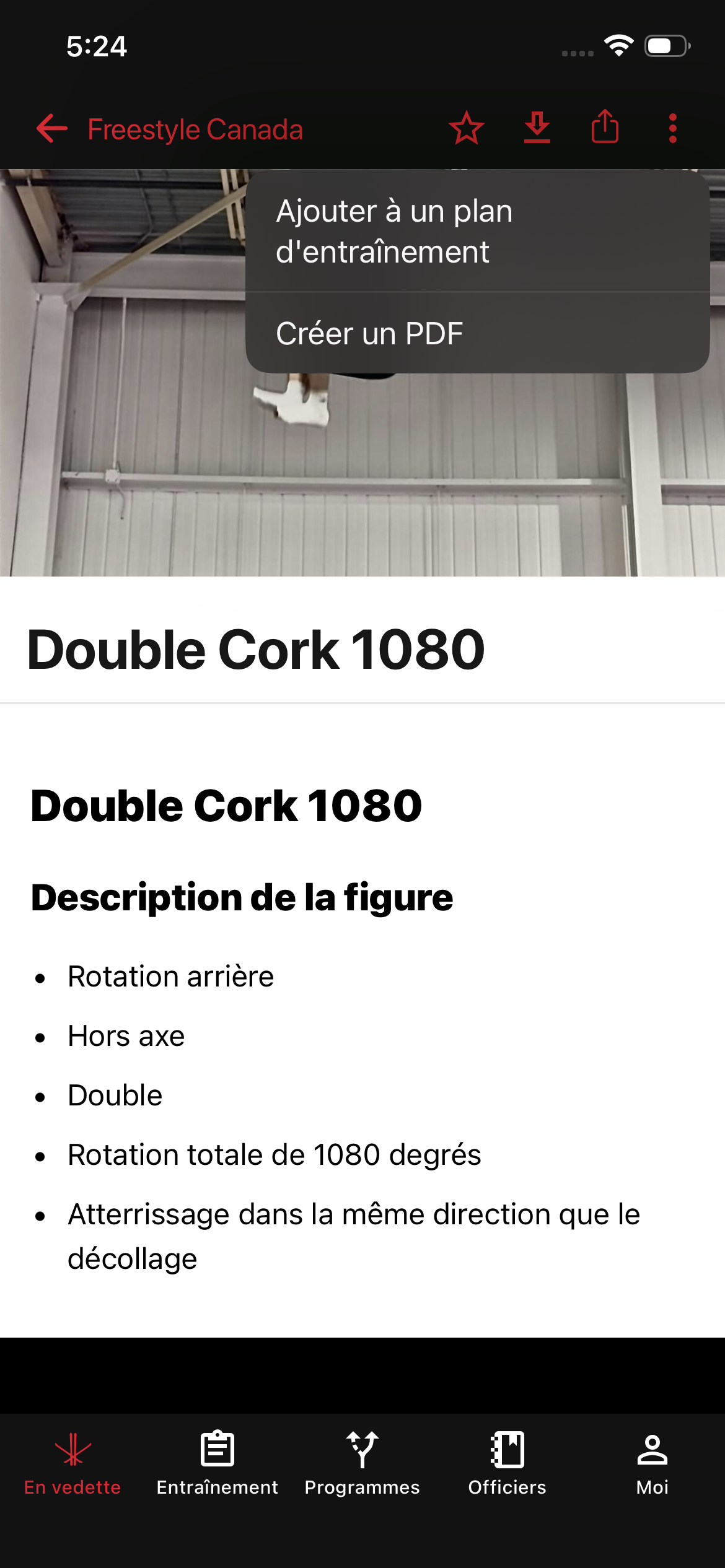 Ajouter au plan d’entraînement