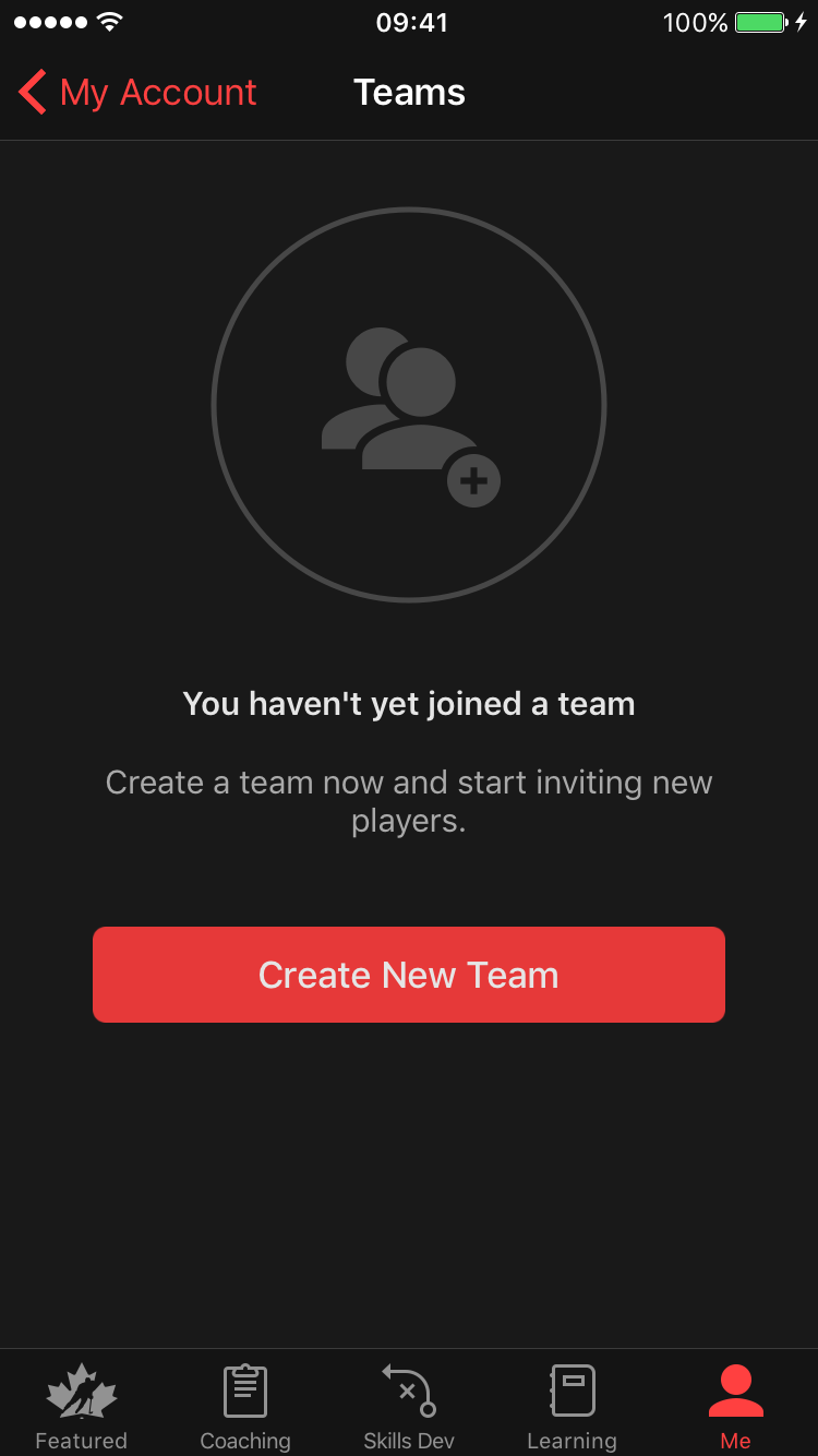 Cliquez sur "Créer une nouvelle équipe".