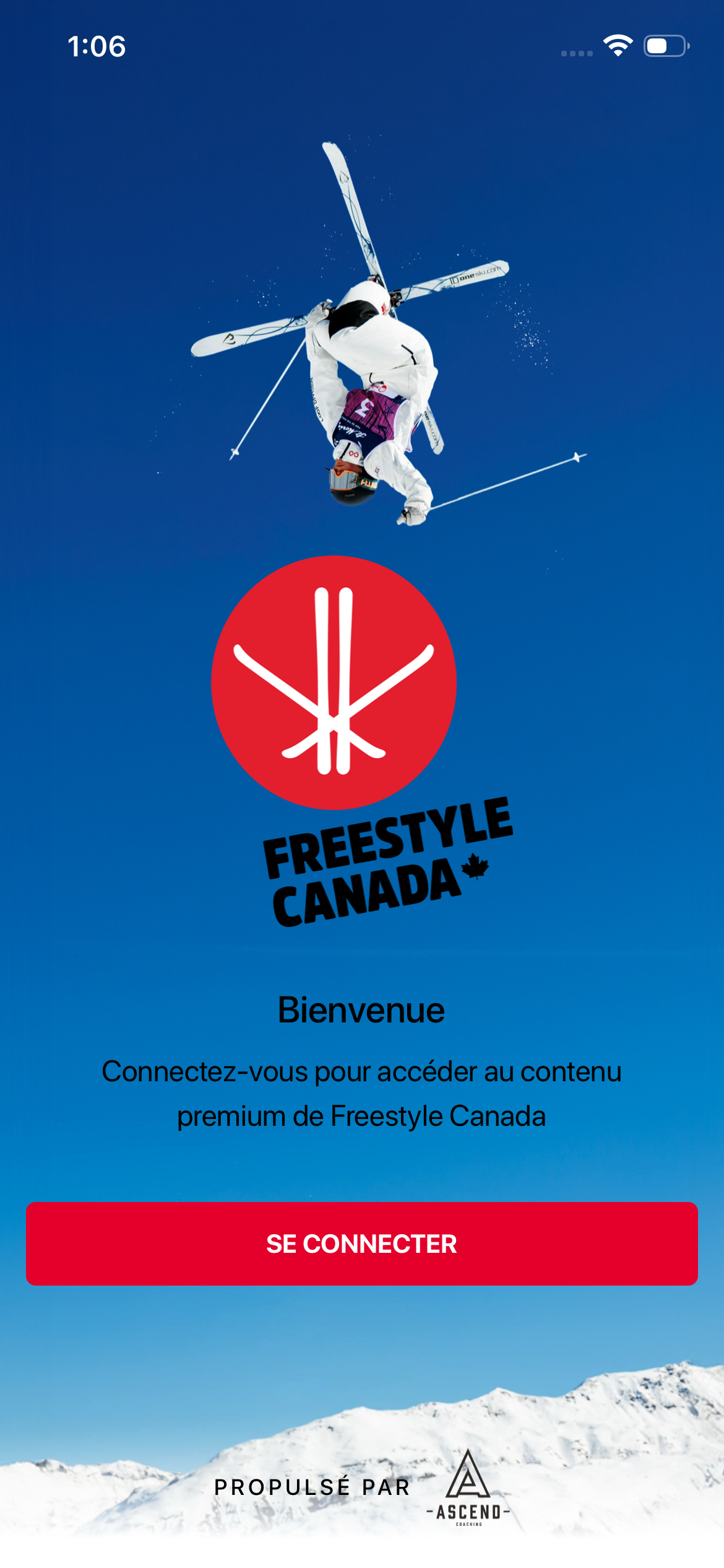 Appuyez sur Se connecter pour commencer