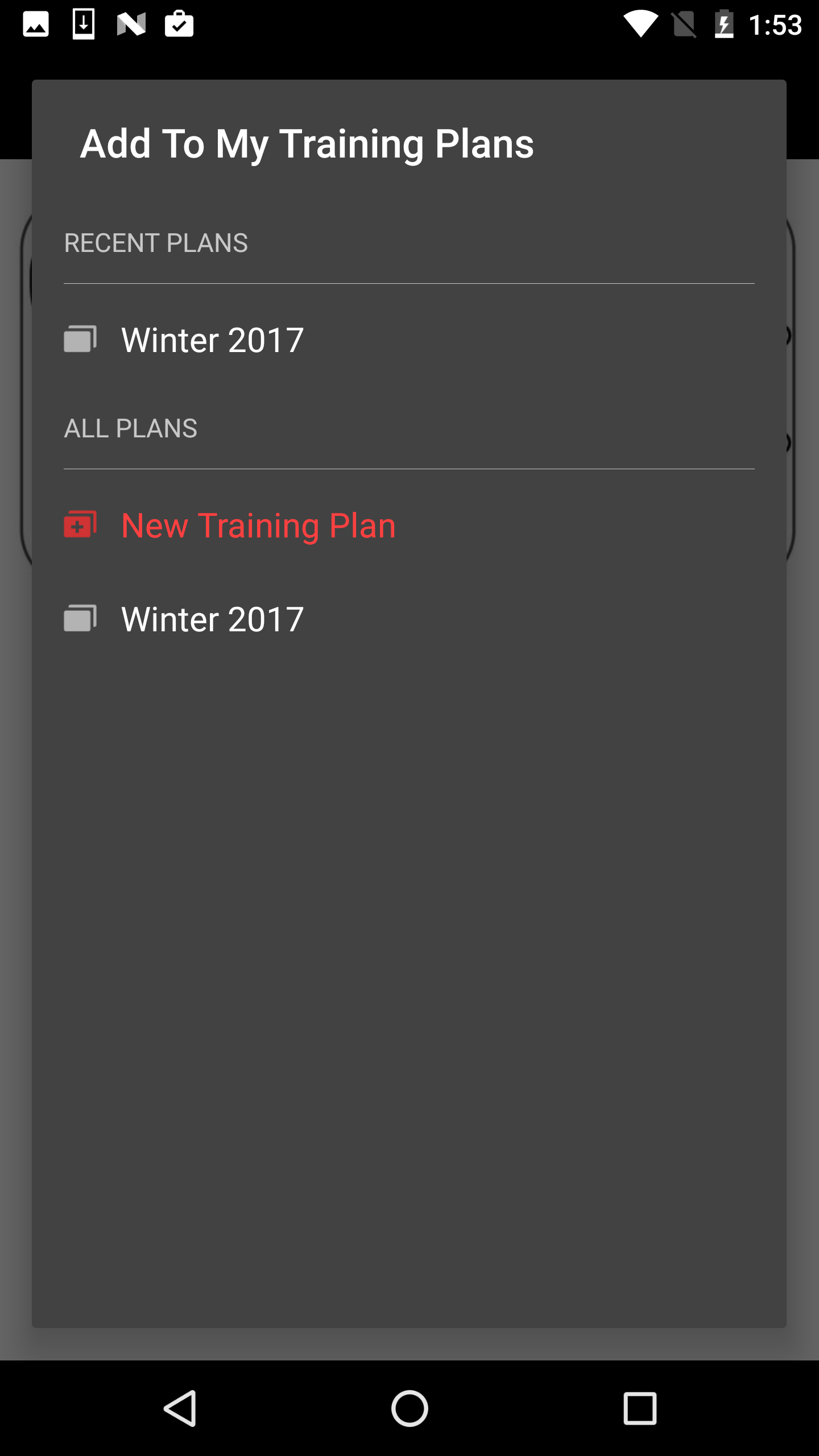 Sélectionner le bon plan d'entraînement