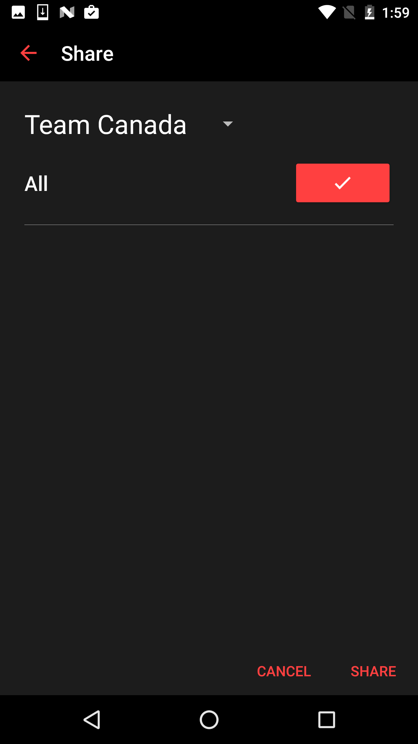 Choisissez l'équipe