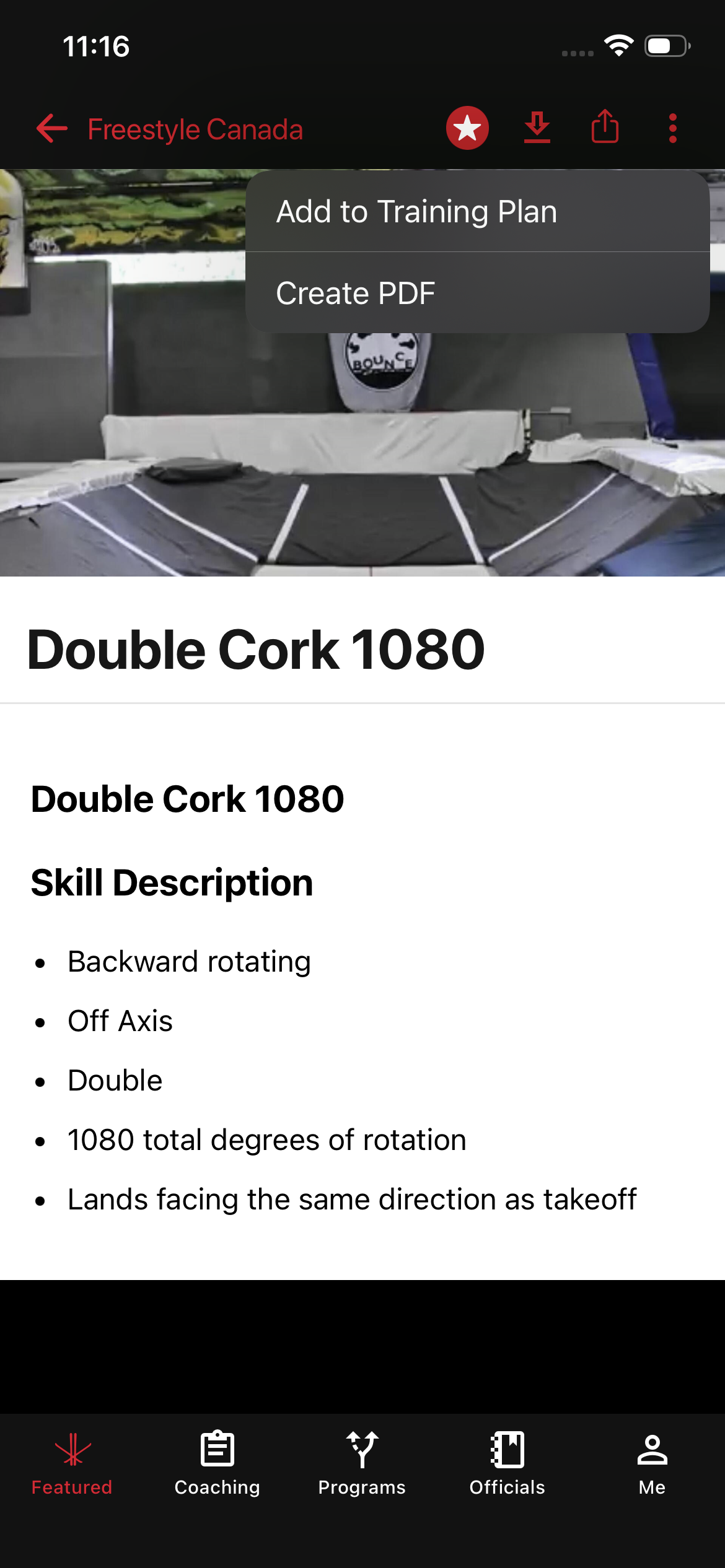 Add To Training Plans