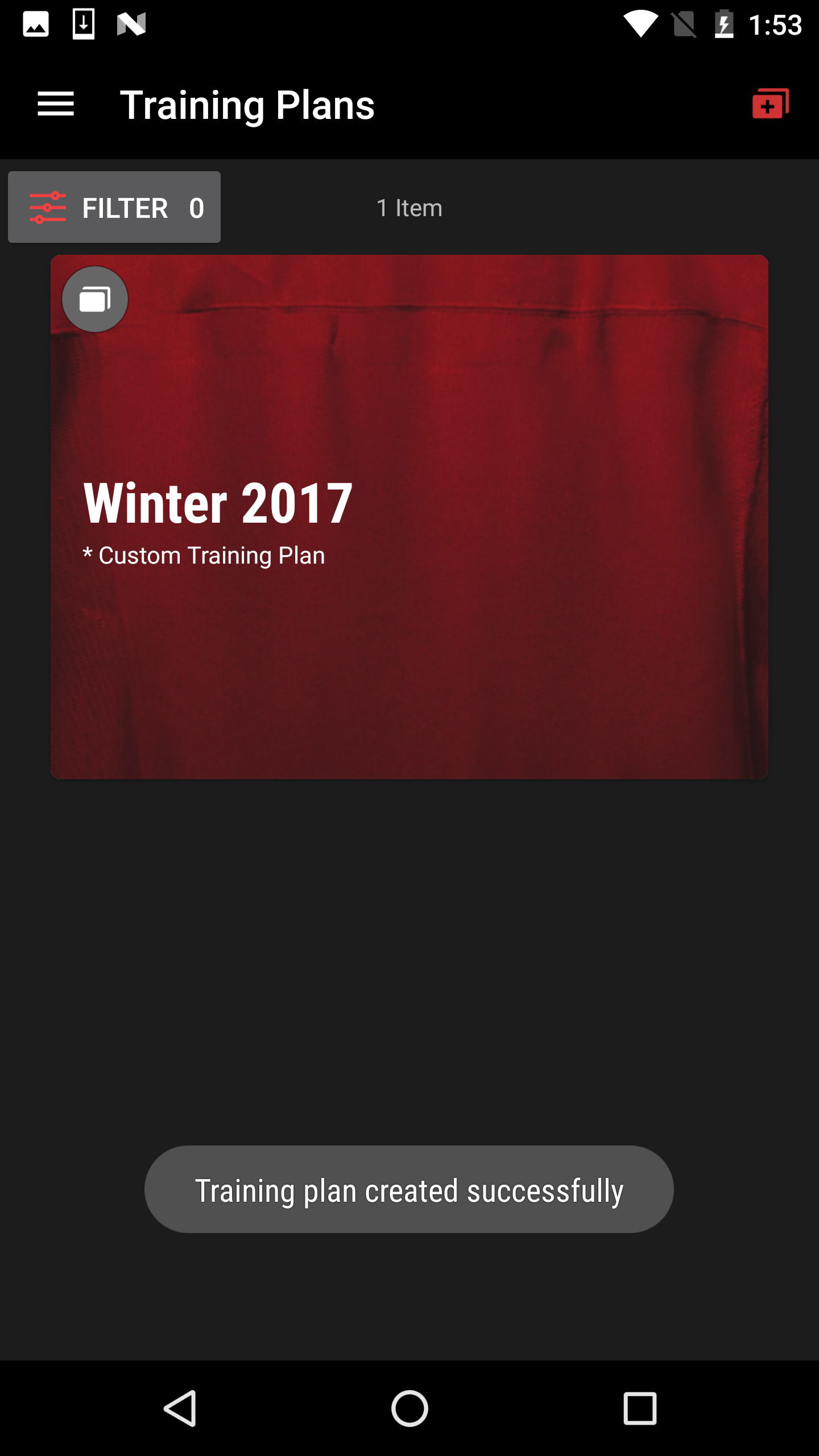 Voir votre nouveau plan d'entraînement