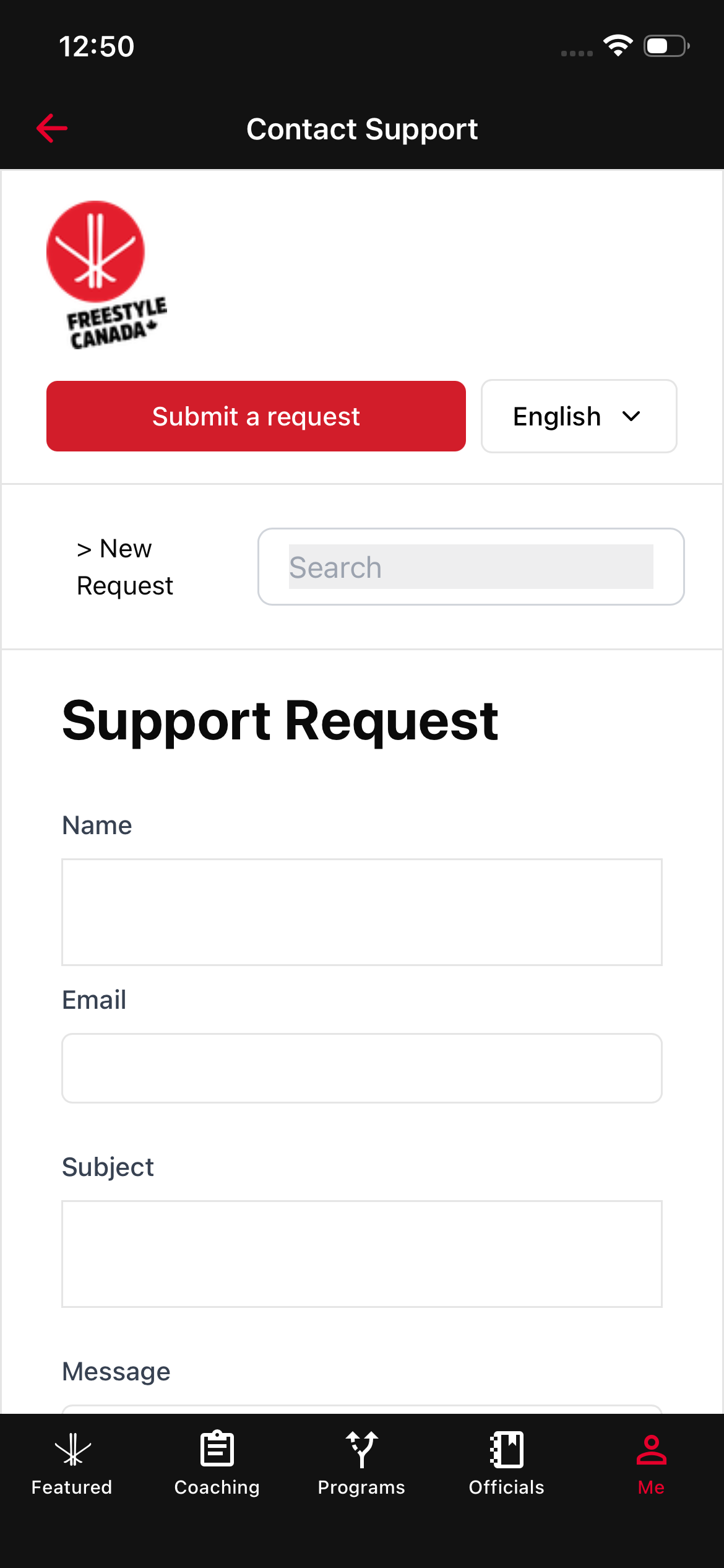 Support Form