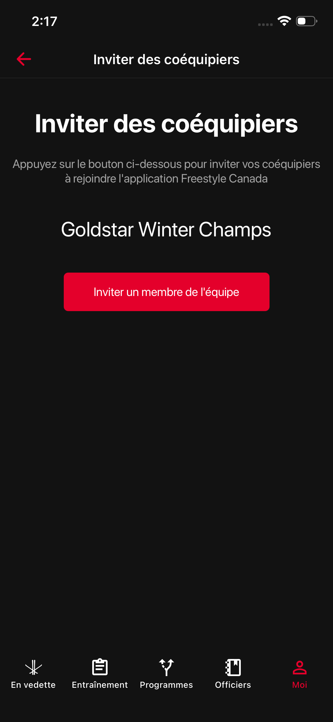 Appuyez sur le bouton rouge