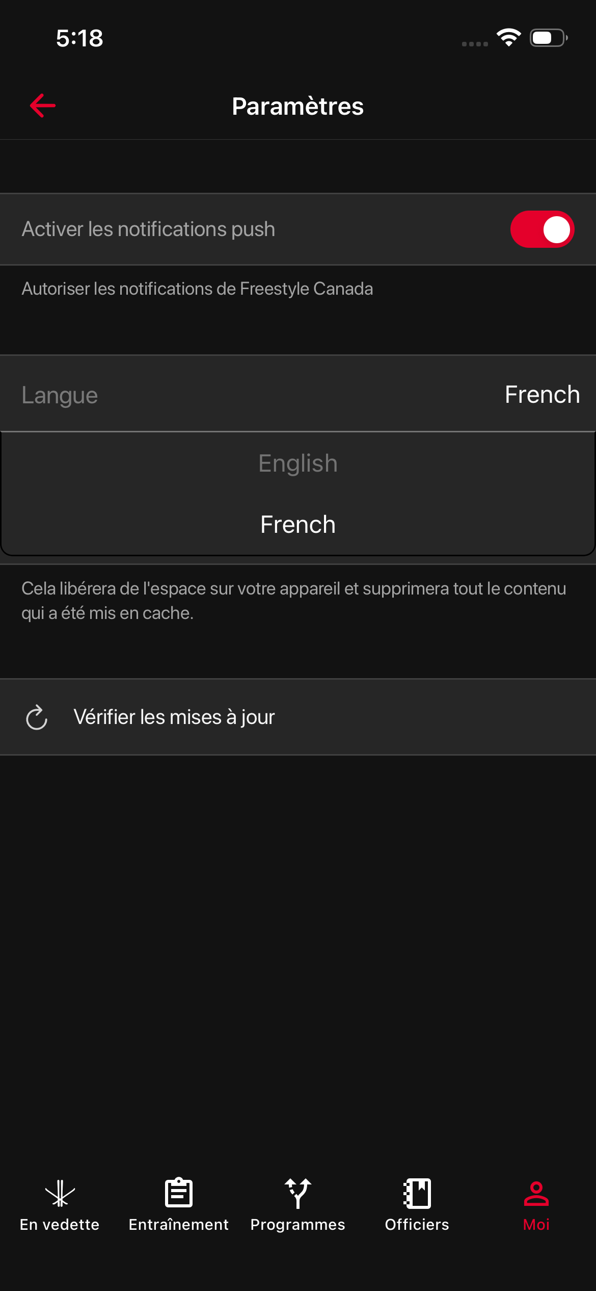 sélectionnez la langue