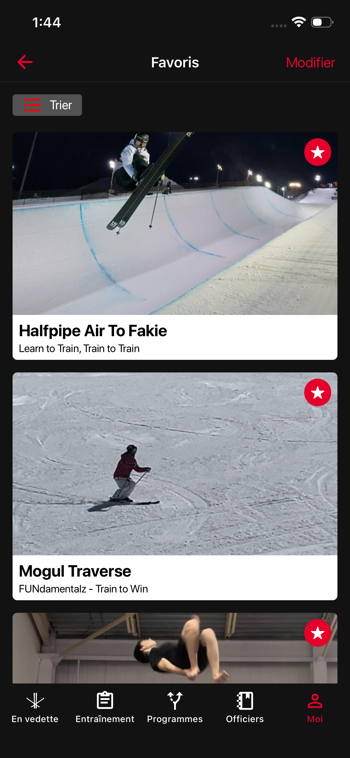 Ici, vous trouverez toutes les vidéos et tous les articles que vous avez mis en favori.