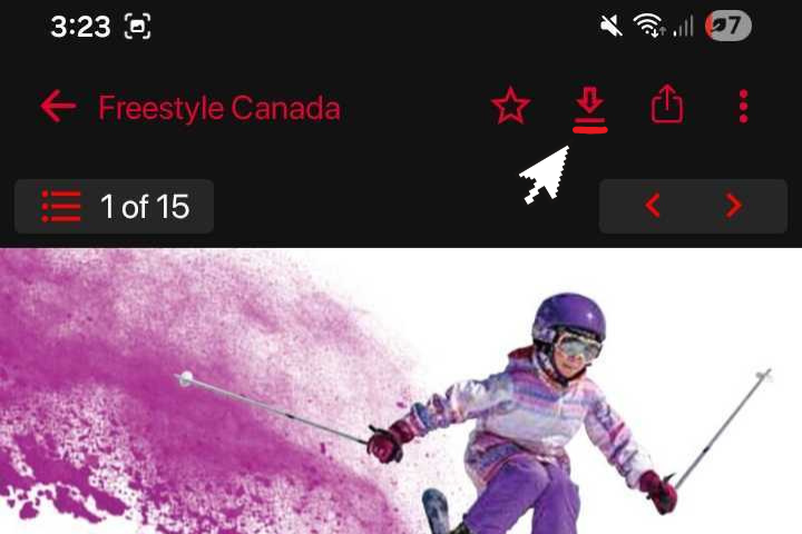 Touchez l’icône Téléchargements