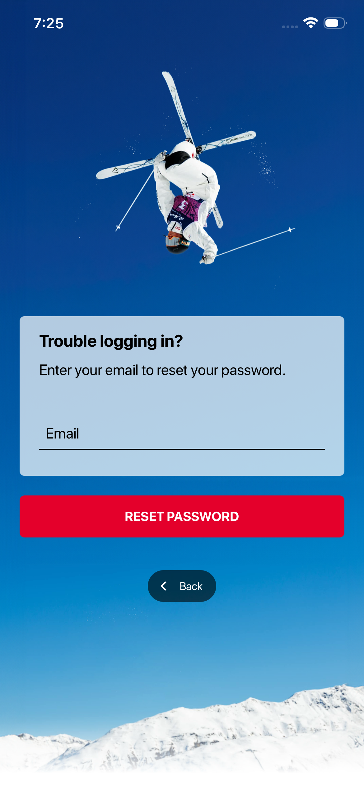 Enter your email to reset password
