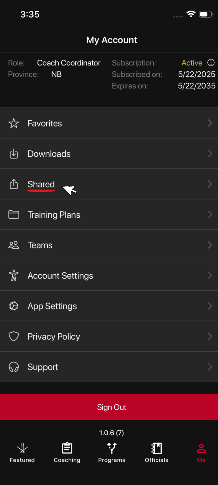 Click 'Shared' Folder
