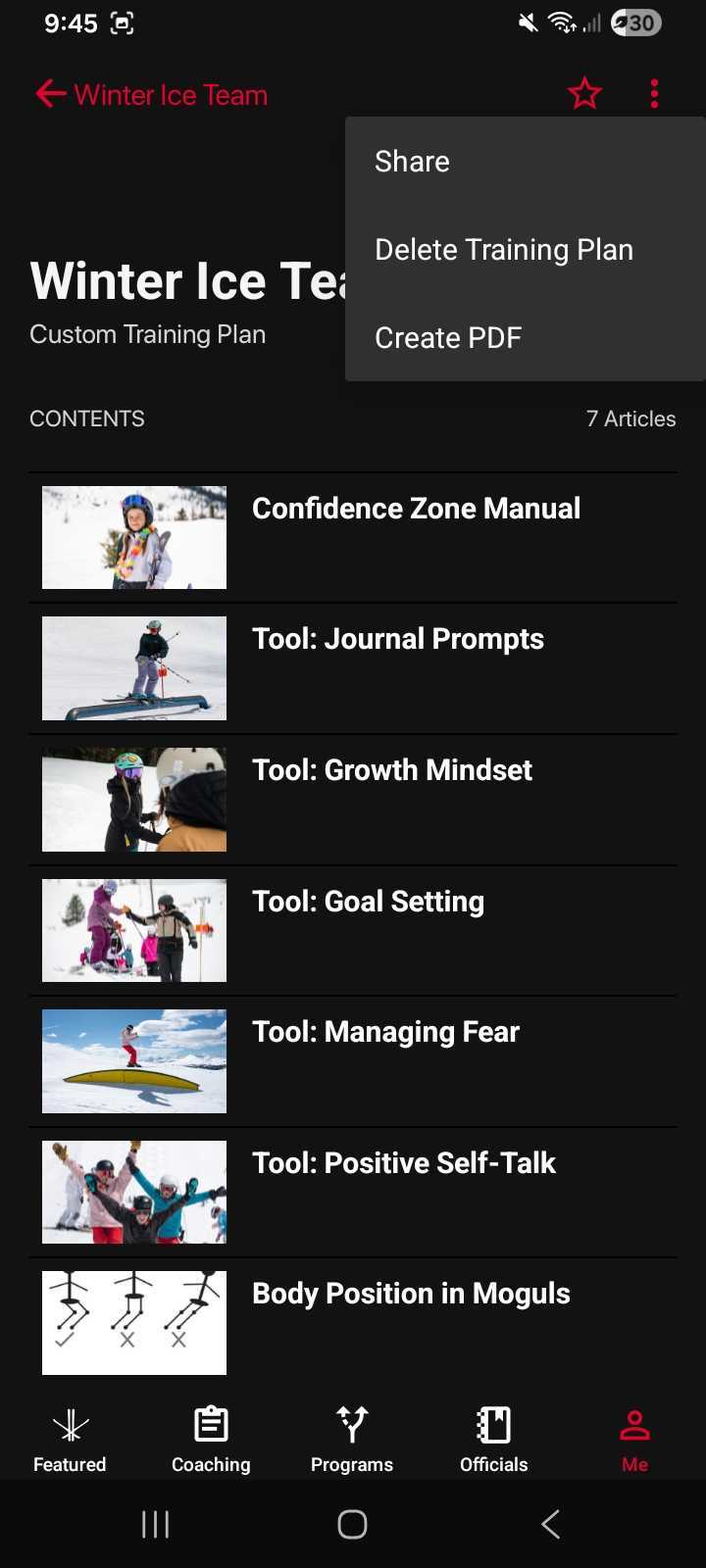 Select Training Plan