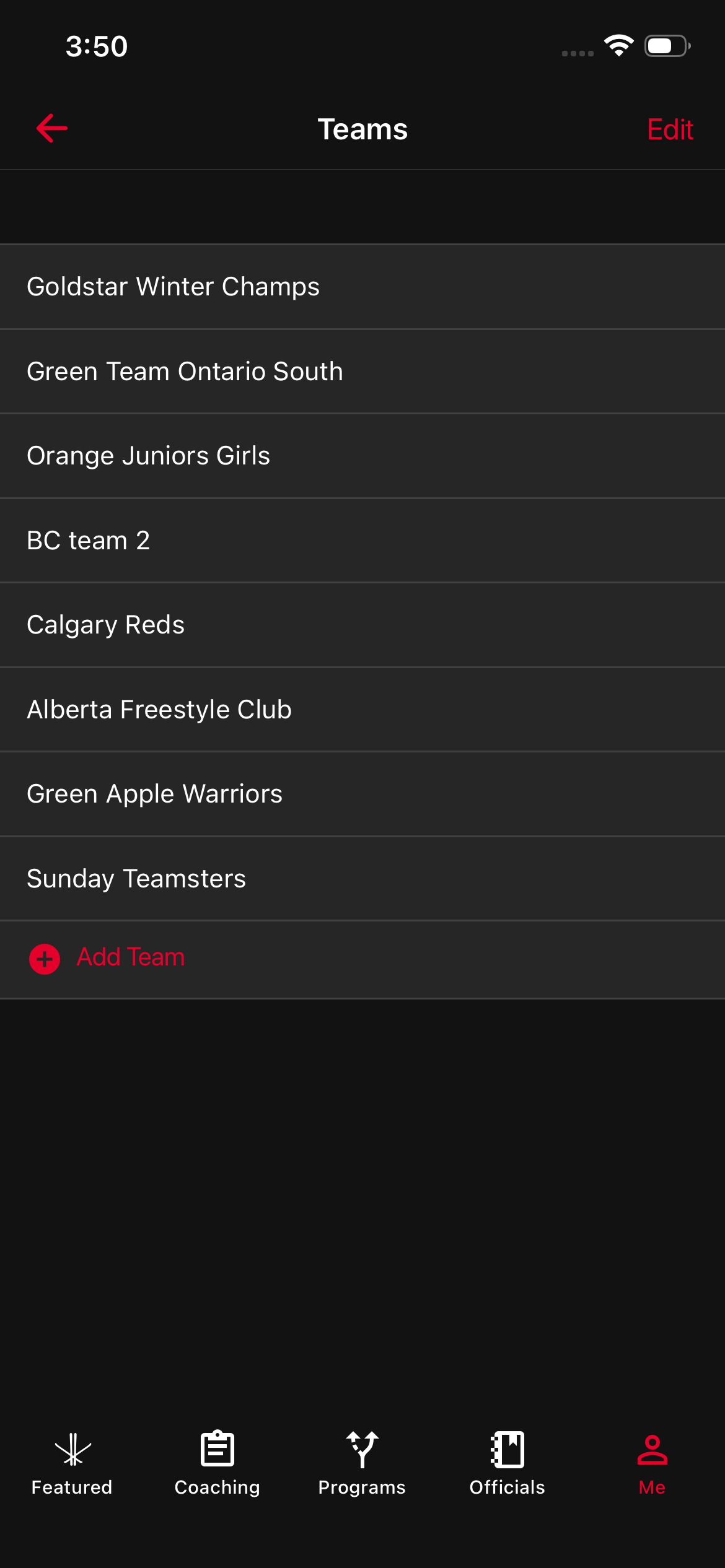 Choose or Create Team